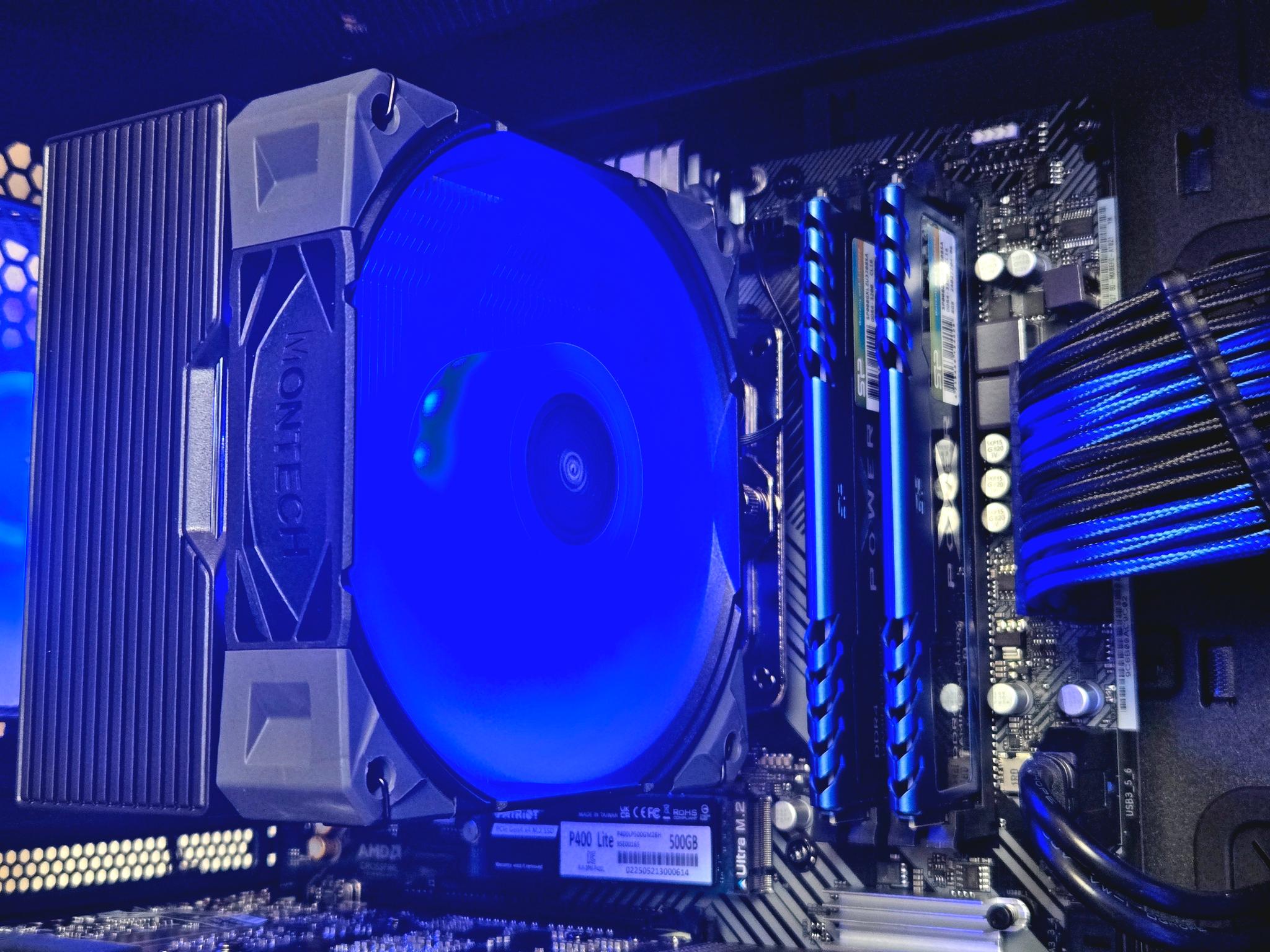 Blue + Black Gaming PC | RTX 2070 Super | Ryzen 5 3600 | 16GB | 1TB | 500W | Wi-Fi + BT | ARGB