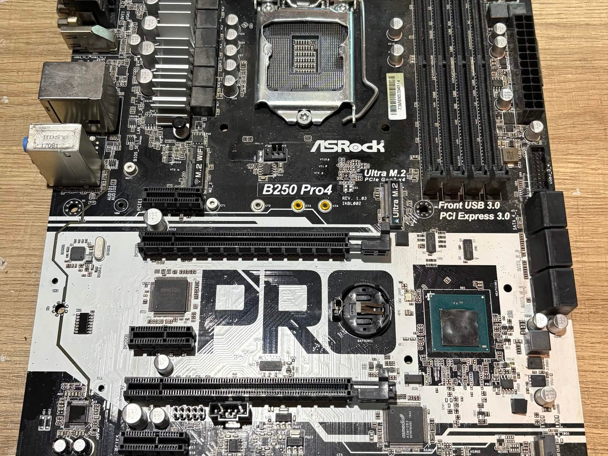 ASRock B250 Pro4 LGA1151 ATX Motherboard | DDR4 | M.2 | I/O Shield Included