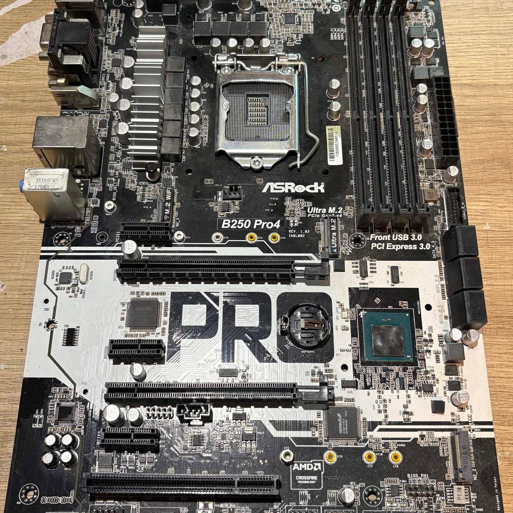 ASRock B250 Pro4 LGA1151 ATX Motherboard | DDR4 | M.2 | I/O Shield Included