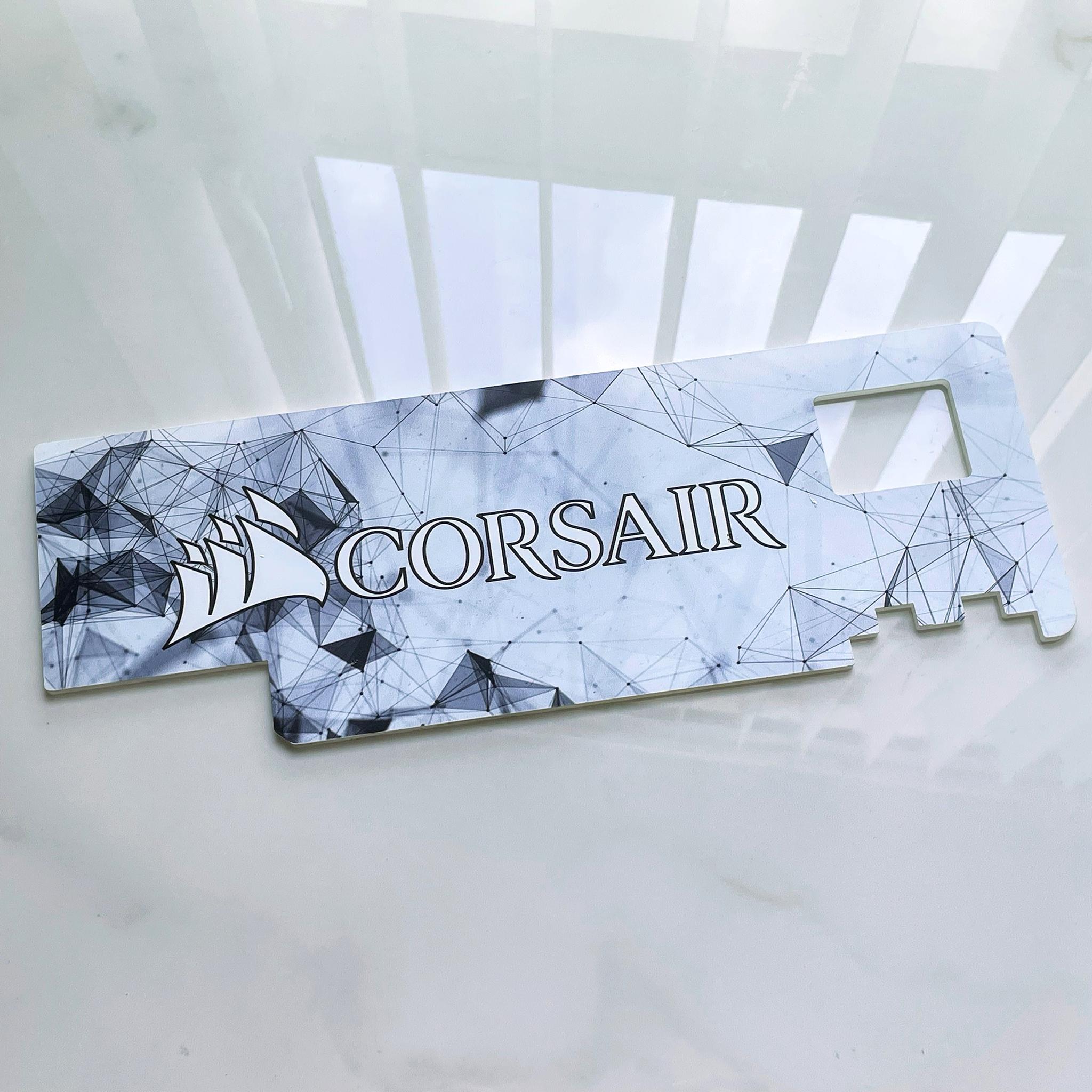 V1 Tech Custom Corsair Themed GPU Backplate for Gigabyte 3080/3080 Vision