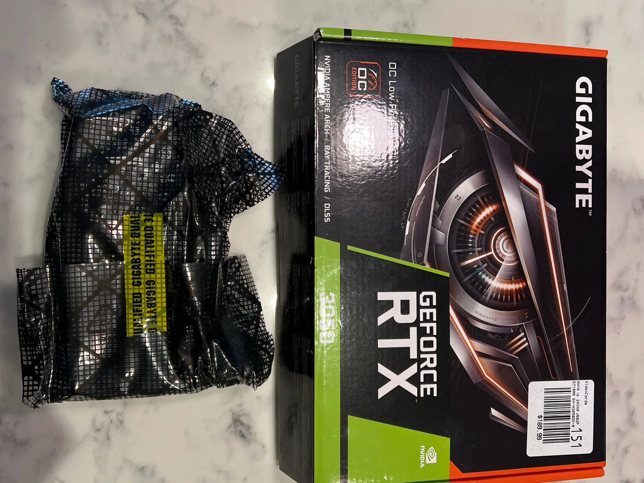 Gigabyte NVIDIA GeForce RTX 3050 Low Profile Overclocked Dual Fan 6GB GDDR6 PCIe 4.0 Graphics Card