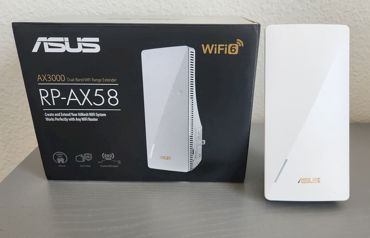 Asus RP-AX58 AX3000 WiFi 6 extender for AI Mesh gaming routers