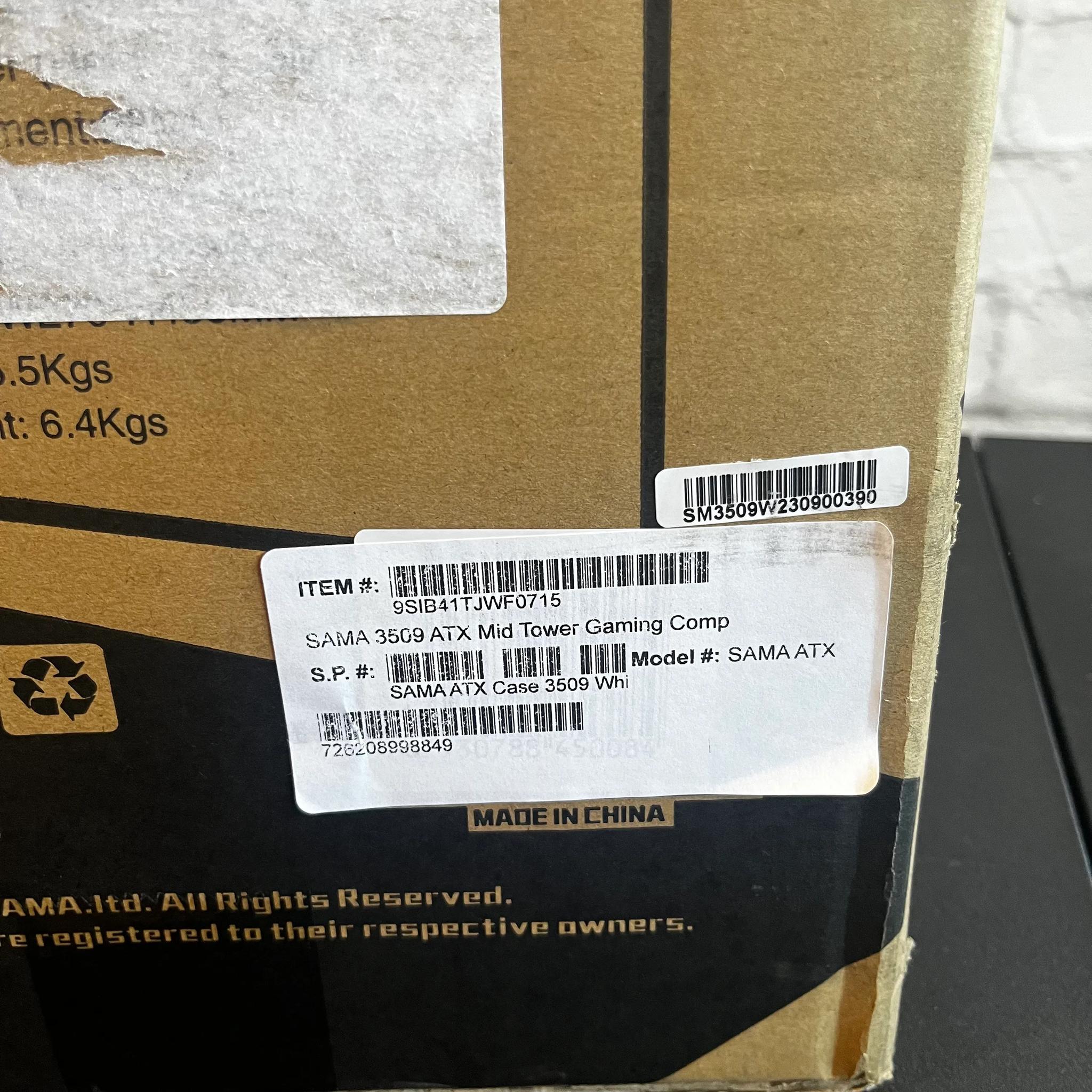 White SAMA 3509 ATX Mid Tower Case