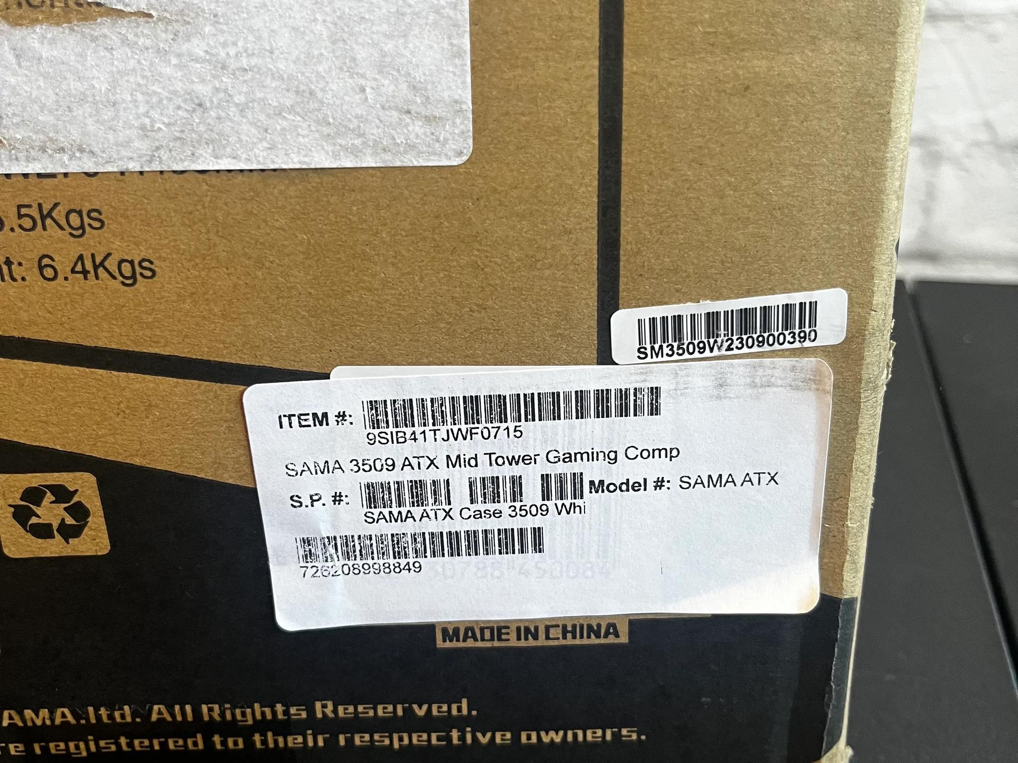 White SAMA 3509 ATX Mid Tower Case