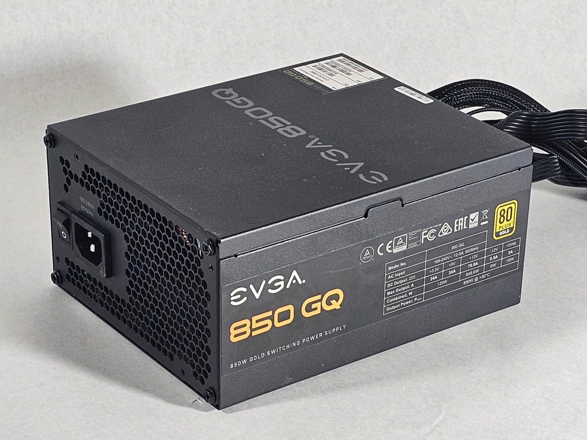 850 Watt PSU EVGA 850 GQ 80+ GOLD Power Supply