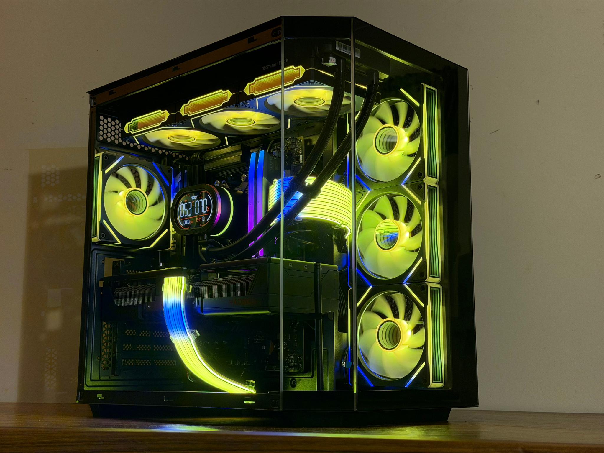 ⚡Obsidian X — Ryzen 9 7900X • RX 9070 XT • 32GB DDR5 • Black RGB Beast