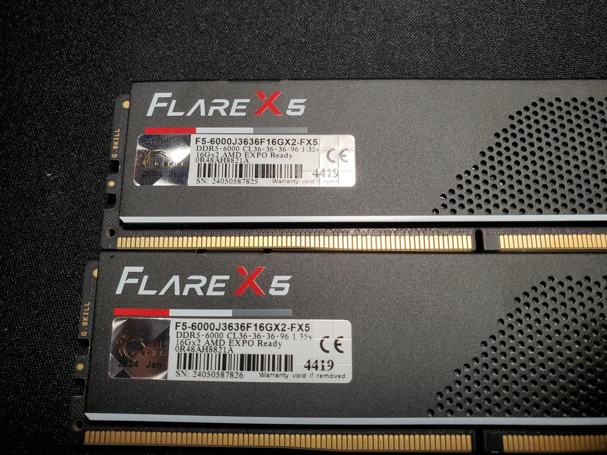 Ryzen 7 7800X3D w/ 32 GB G.Skill Flare 6000 CL36 DDR5