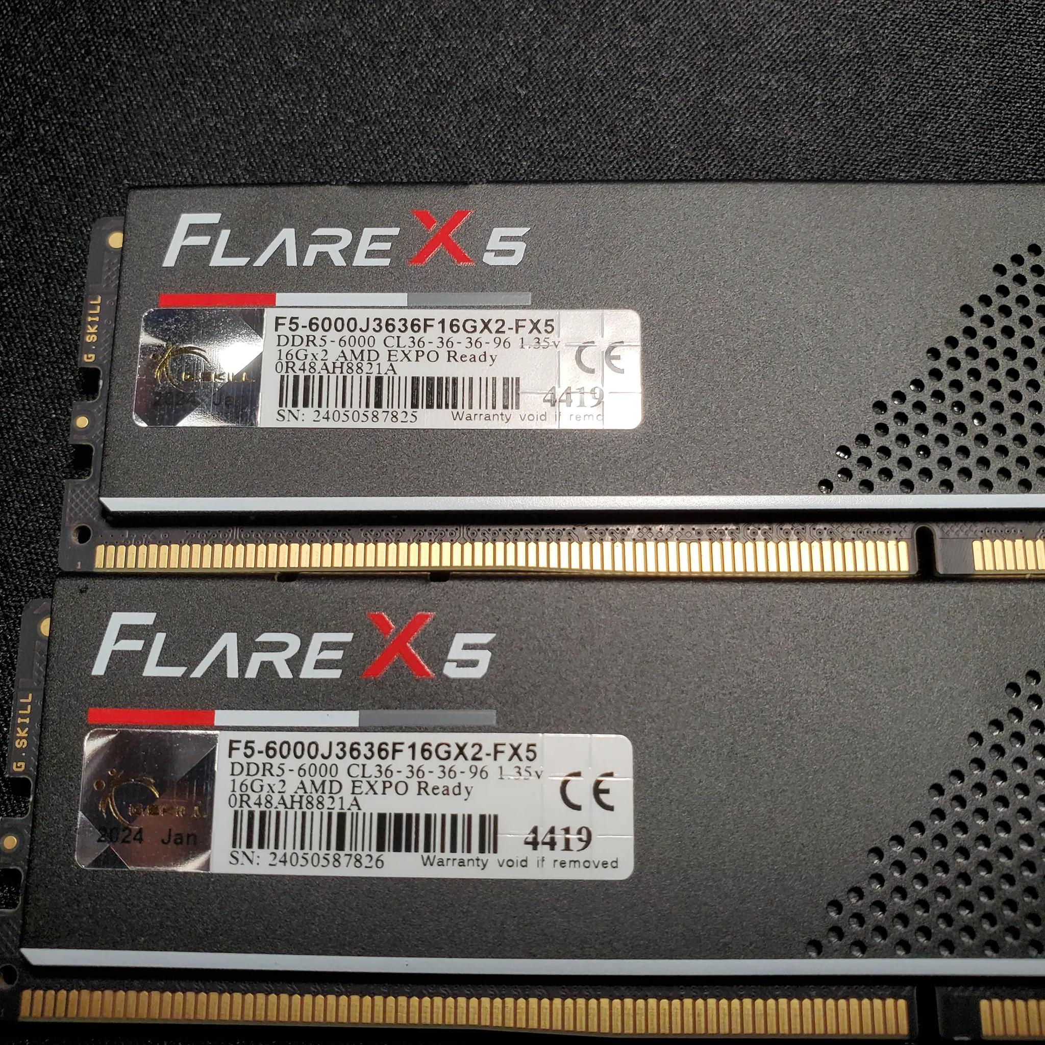 Ryzen 7 7800X3D w/ 32 GB G.Skill Flare 6000 CL36 DDR5