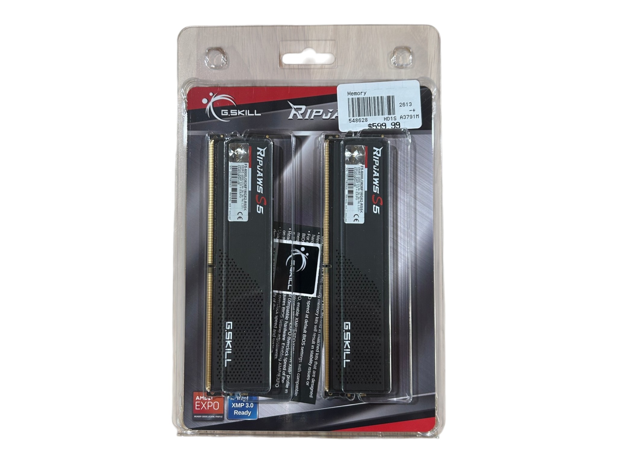 G.Skill Ripjaws S5 32GB (2 x 16GB) DDR5-6000 CL36