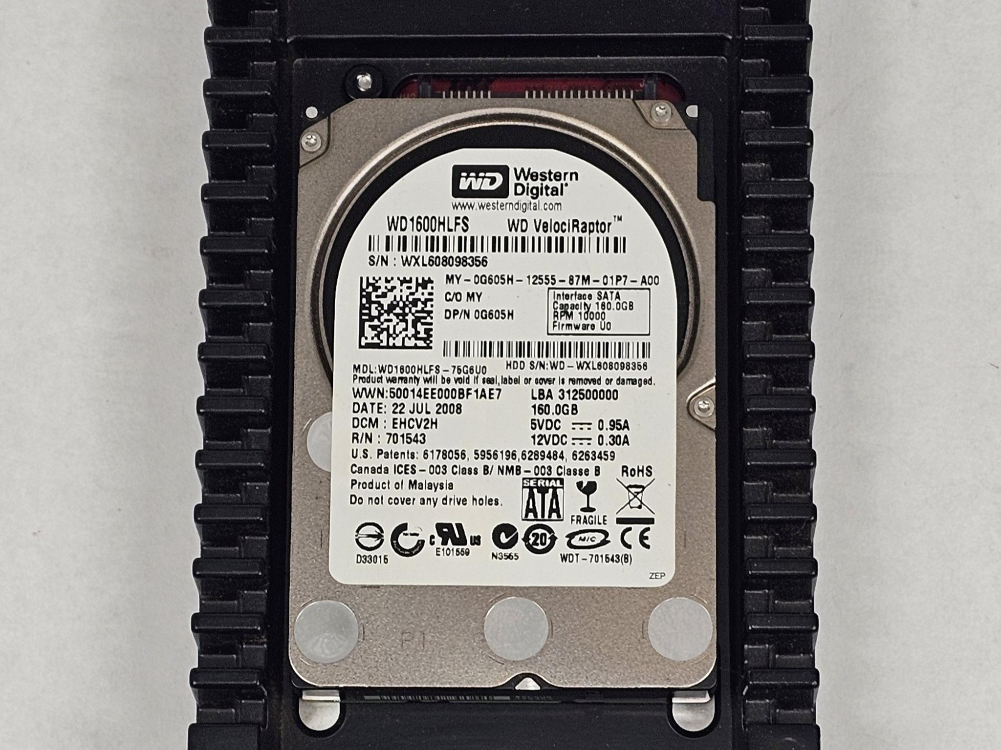 160GB 3.5" Hard Drive WD VelociRaptor WD1600HLFS
