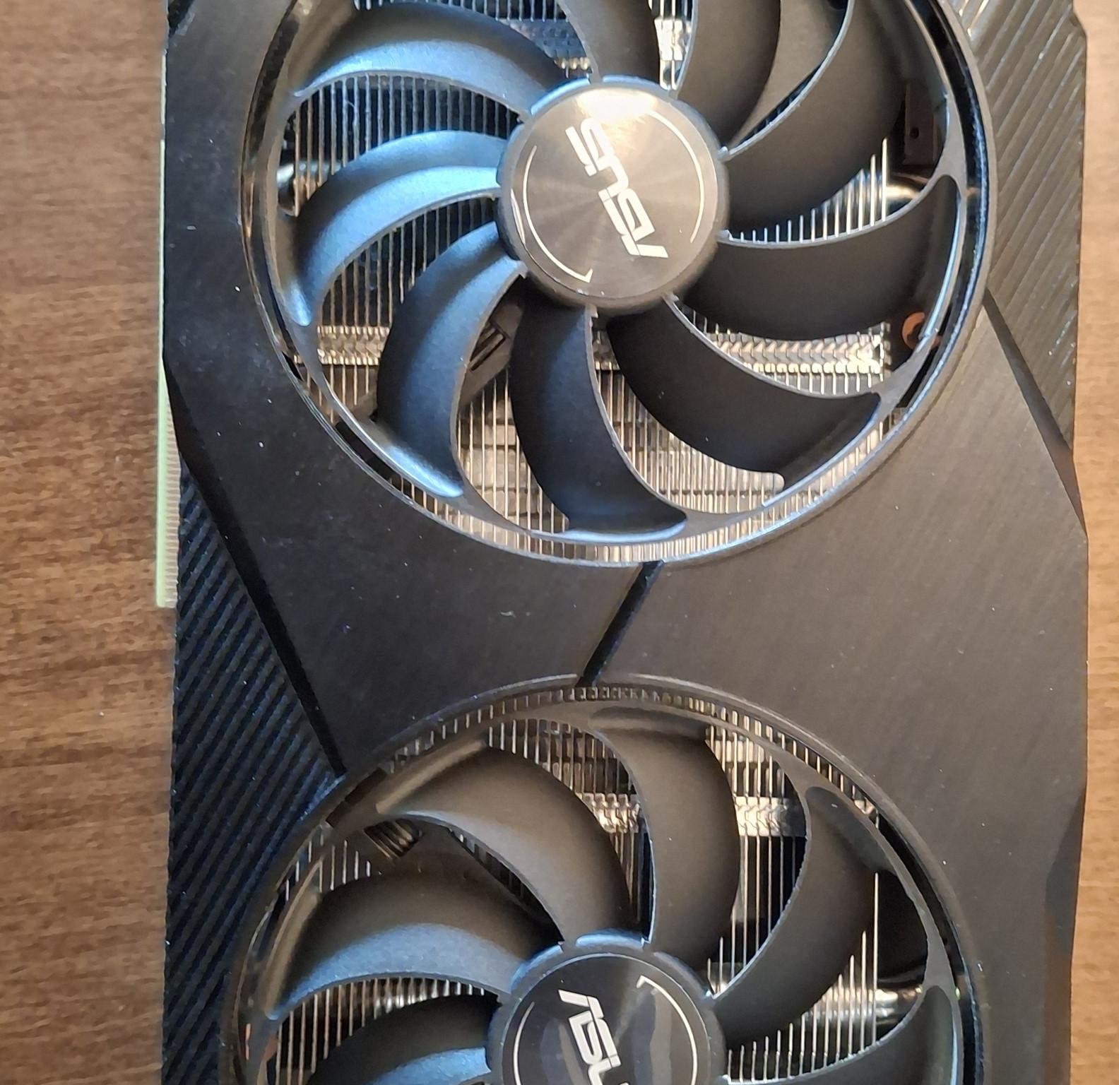 Gently Used Black ASUS NVIDIA GeForce RTX 2060 Dual Overclocked 6GB GDDR6 Graphics Card