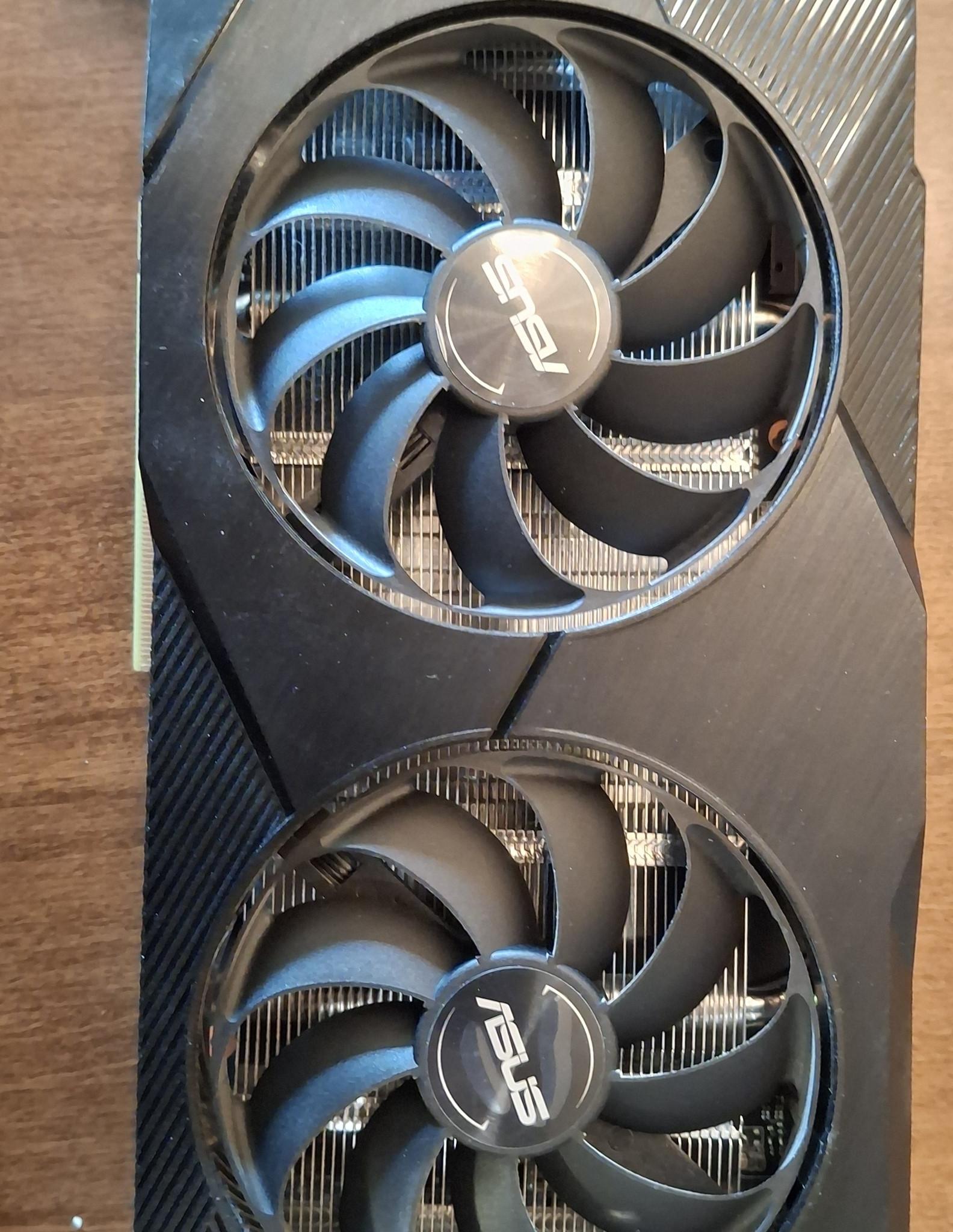 Gently Used Black ASUS NVIDIA GeForce RTX 2060 Dual Overclocked 6GB GDDR6 Graphics Card