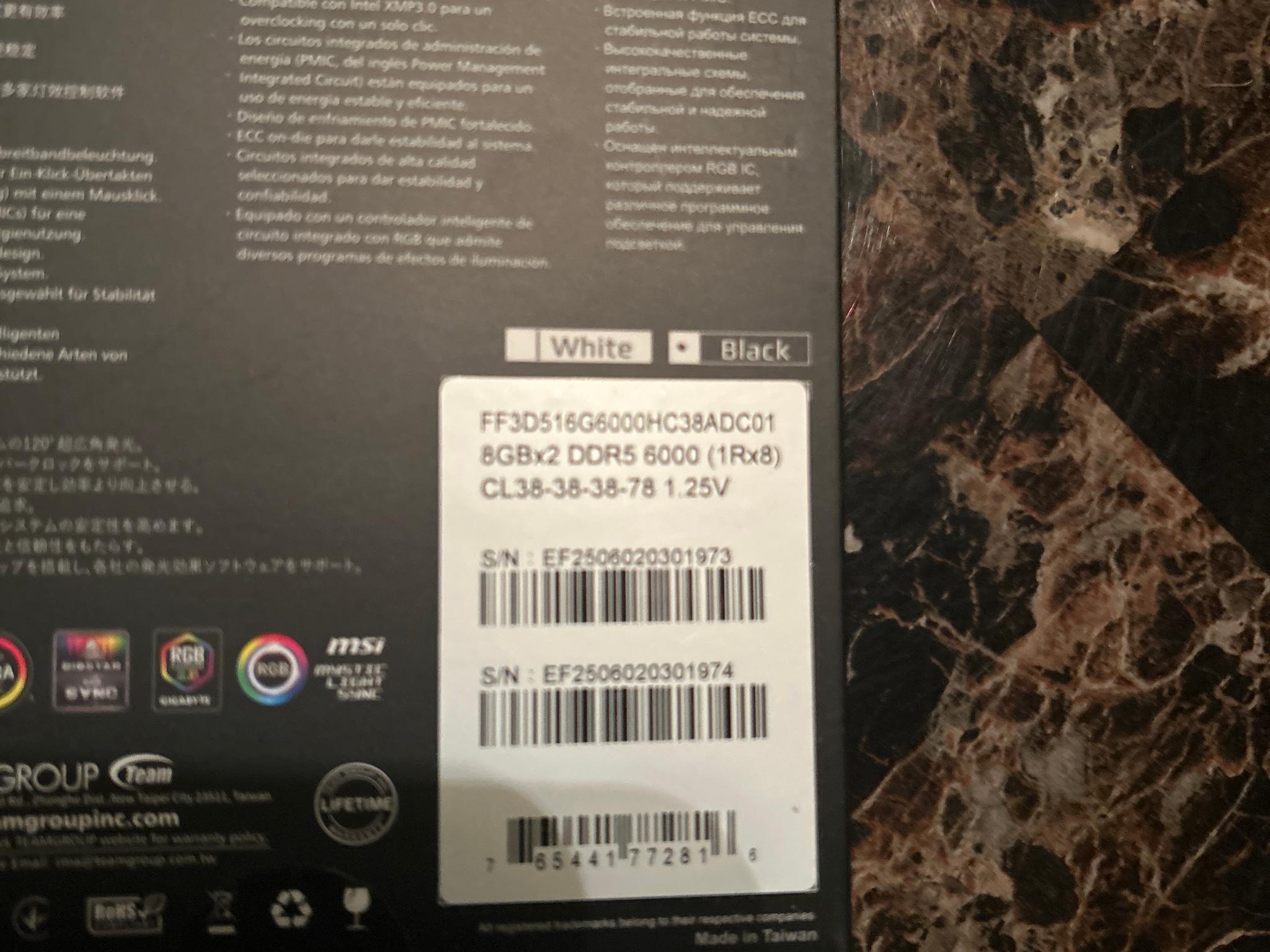 BNIB 16gb DDR5 Ram