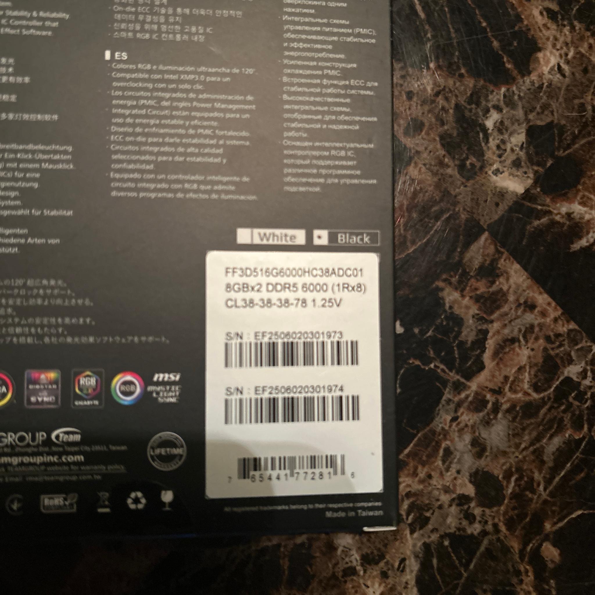 BNIB 16gb DDR5 Ram