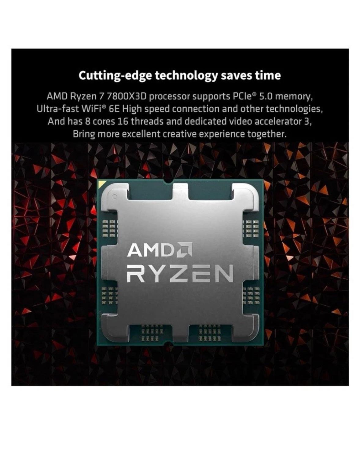 AMD Ryzen 7 7800X3D 8-Cores 4.2GHz Socket AM5 Gaming CPU Processor