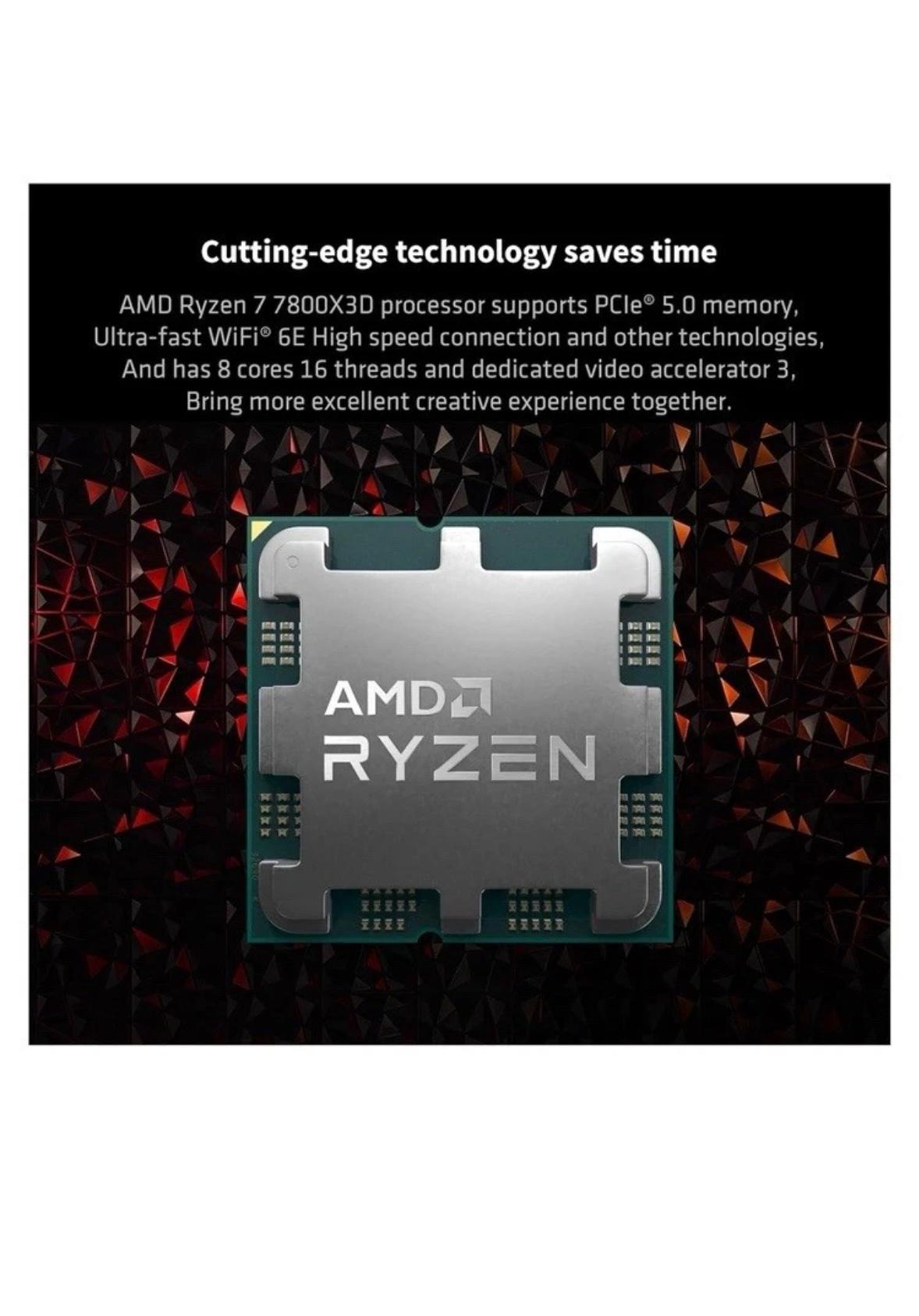 AMD Ryzen 7 7800X3D 8-Cores 4.2GHz Socket AM5 Gaming CPU Processor