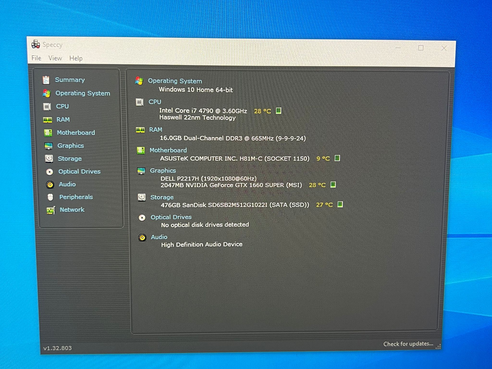 Gtx 1660 Super, Intel i7-4790