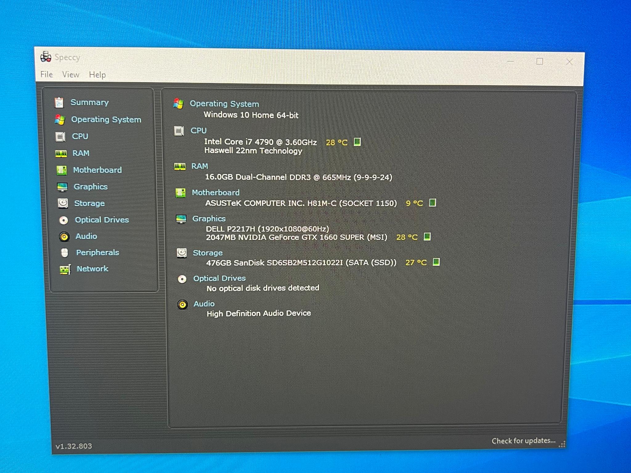 Gtx 1660 Super, Intel i7-4790