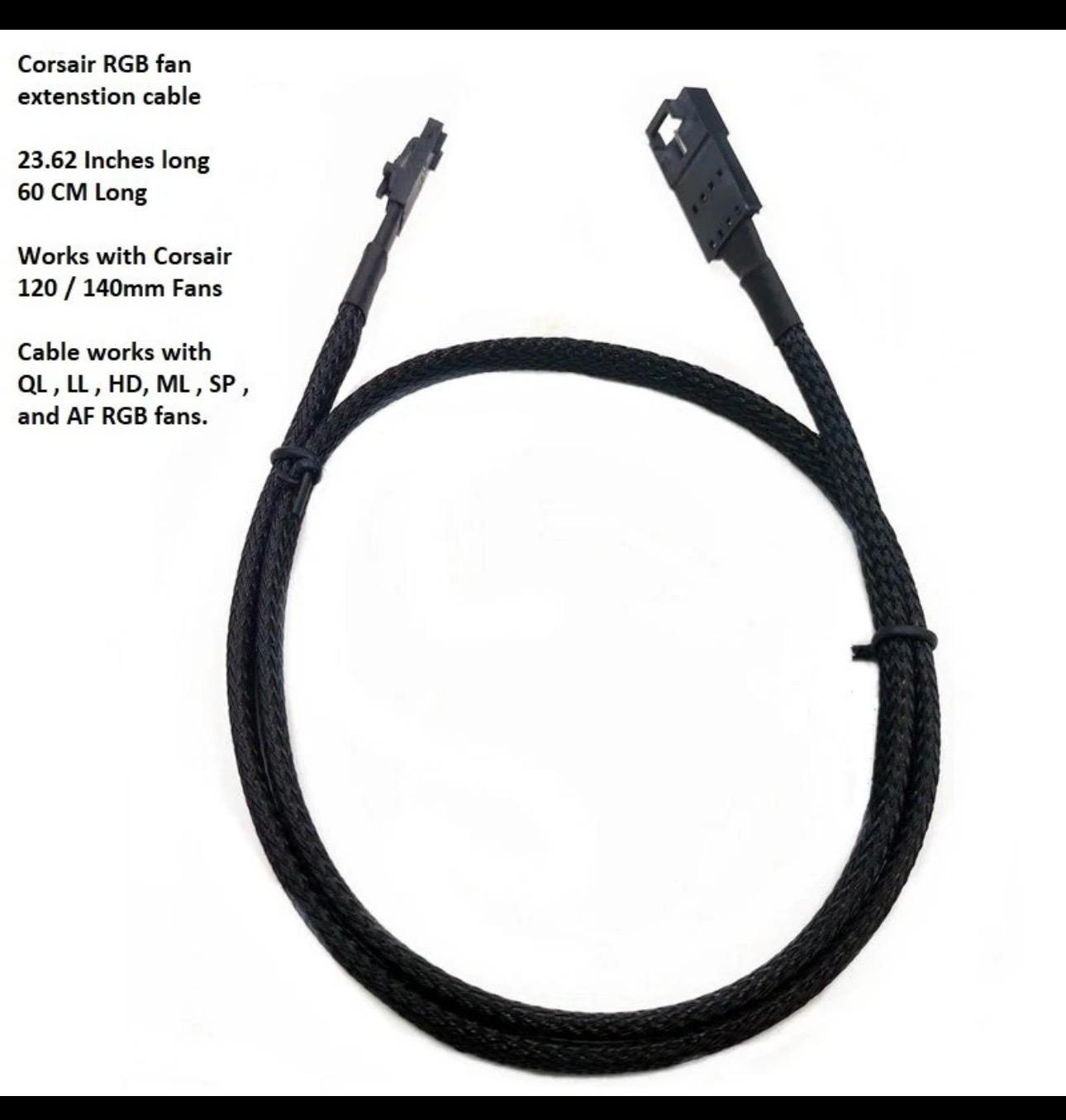 Corsair 4 Pin RGB Extension Cable  23” Inch ( SHIP TODAY )