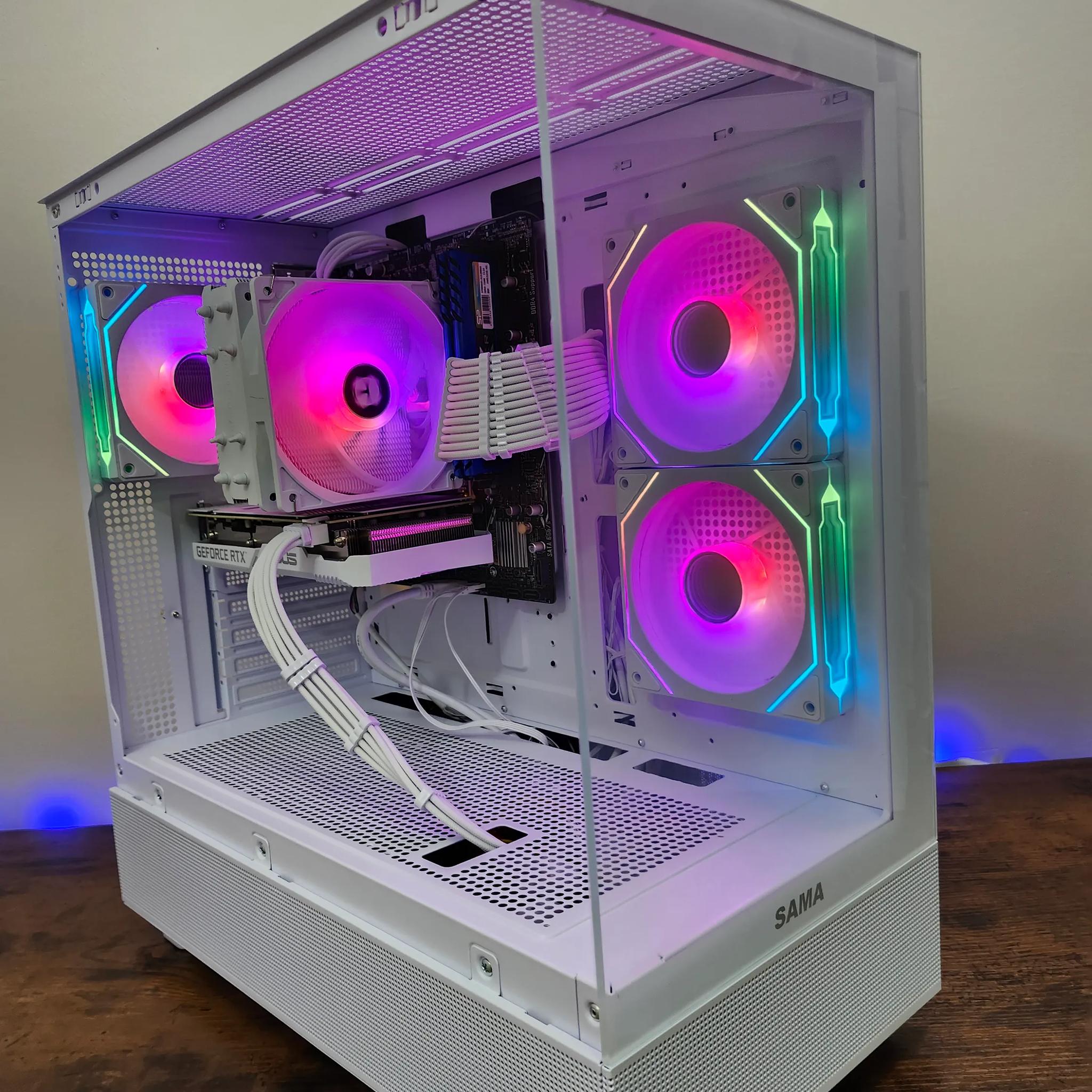 🤍All white Gaming/Streaming 1440p Beast PC RTX 3060 12GB  Ryzen 5 5600 | 16GB RAM | 1TB NVME | WiFi
