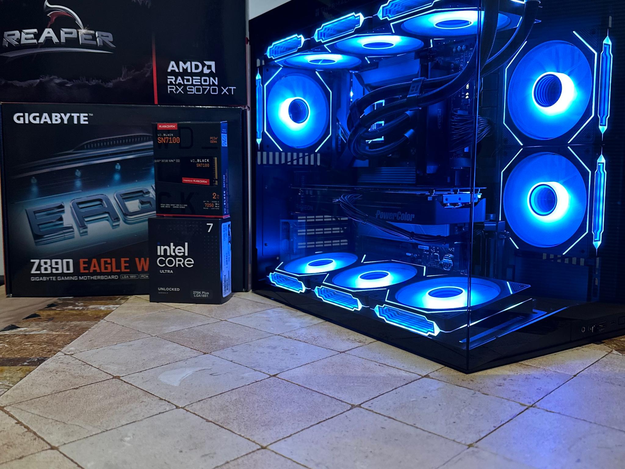 Intel Core Ultra 7 270K+ / PowerColor Reaper RX 9070XT 16GB / 32GB RAM / 2TB M.2 /MidTower Gaming PC