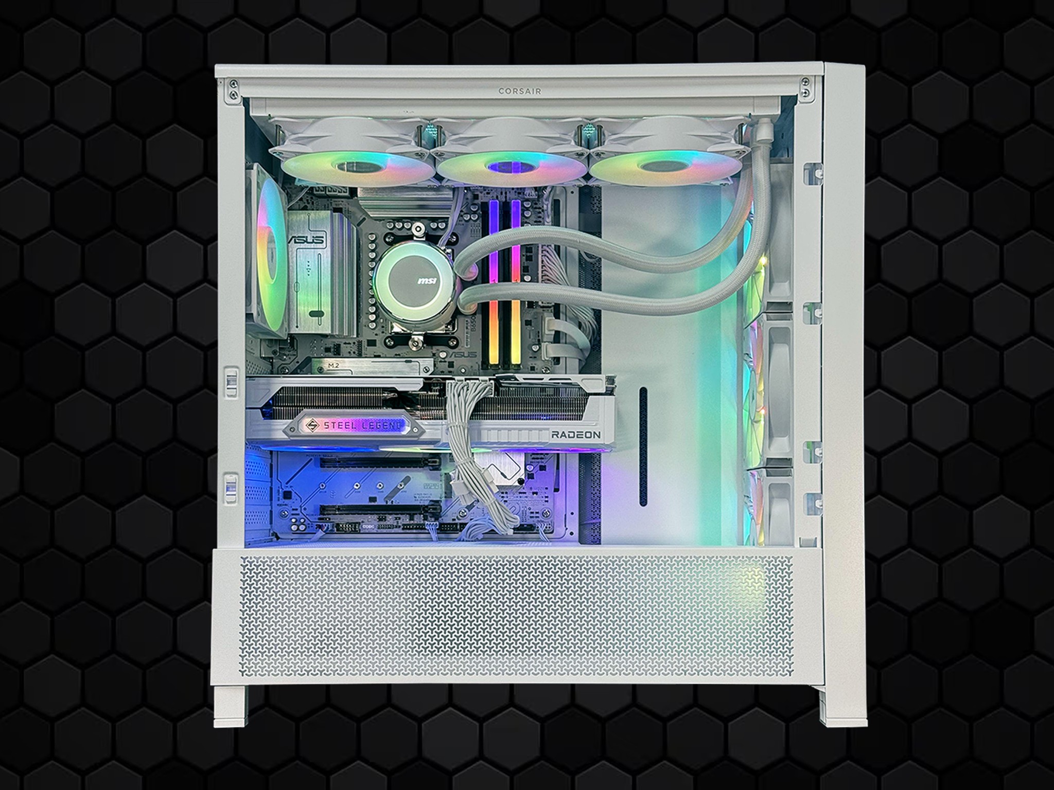 Ryzen 7 9800X3D | RX 9070 XT | 32GB DDR5 (6000 MT/s) | 2TB SSD | 850W Gold PSU | Lumen Elite [White]