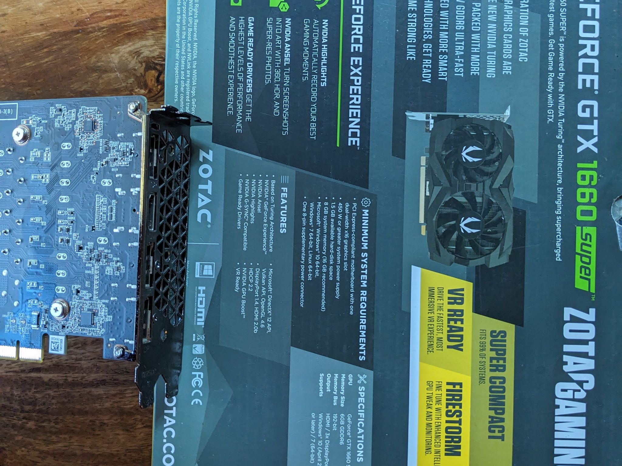 Zotac  NVIDIA GeForce GTX 1660 Super 6GB w/ box