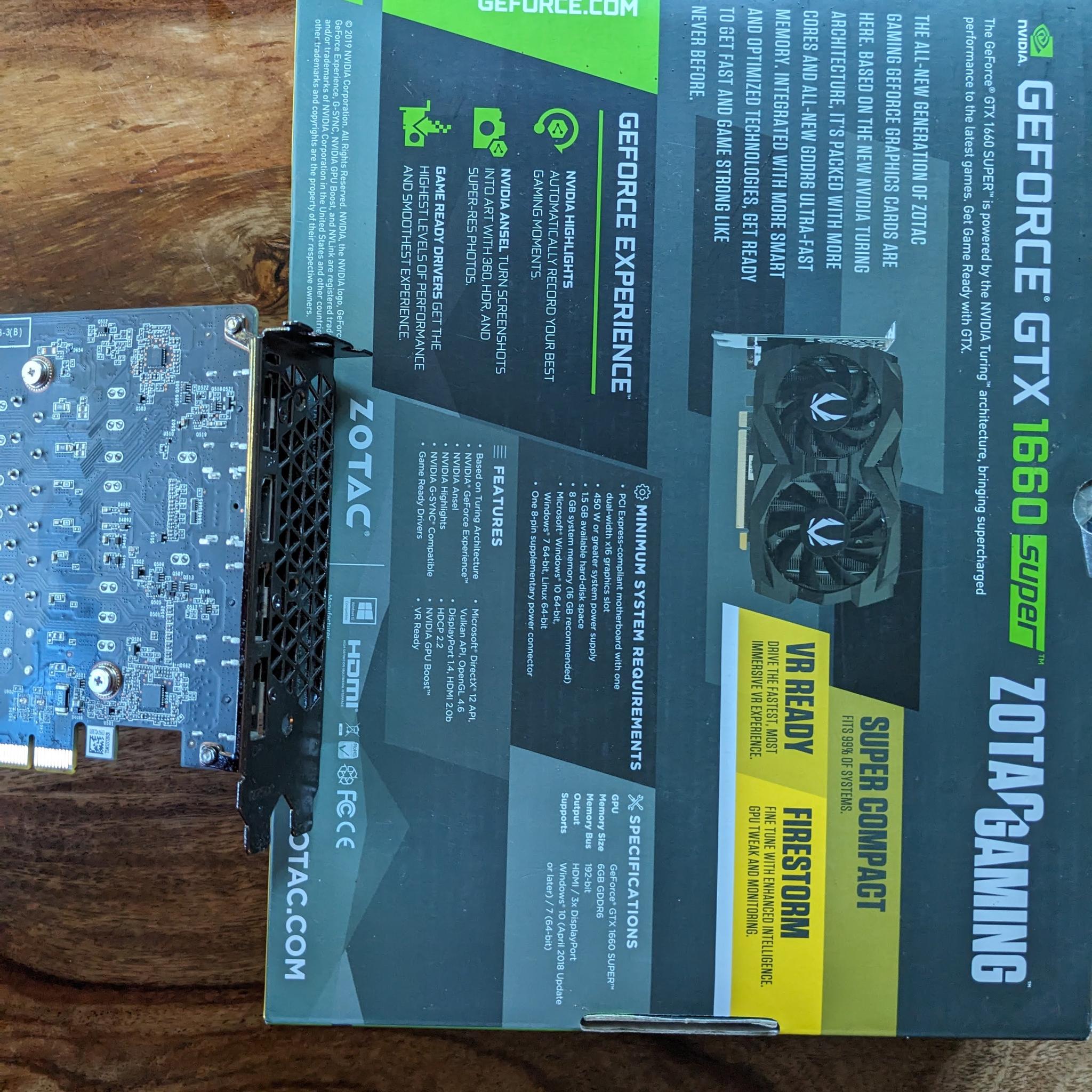 Zotac  NVIDIA GeForce GTX 1660 Super 6GB w/ box