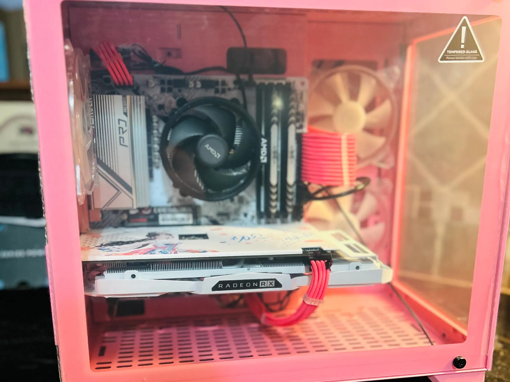 Palworld ready...White and Pink Gamer PC  (NEW upgraded GPU)