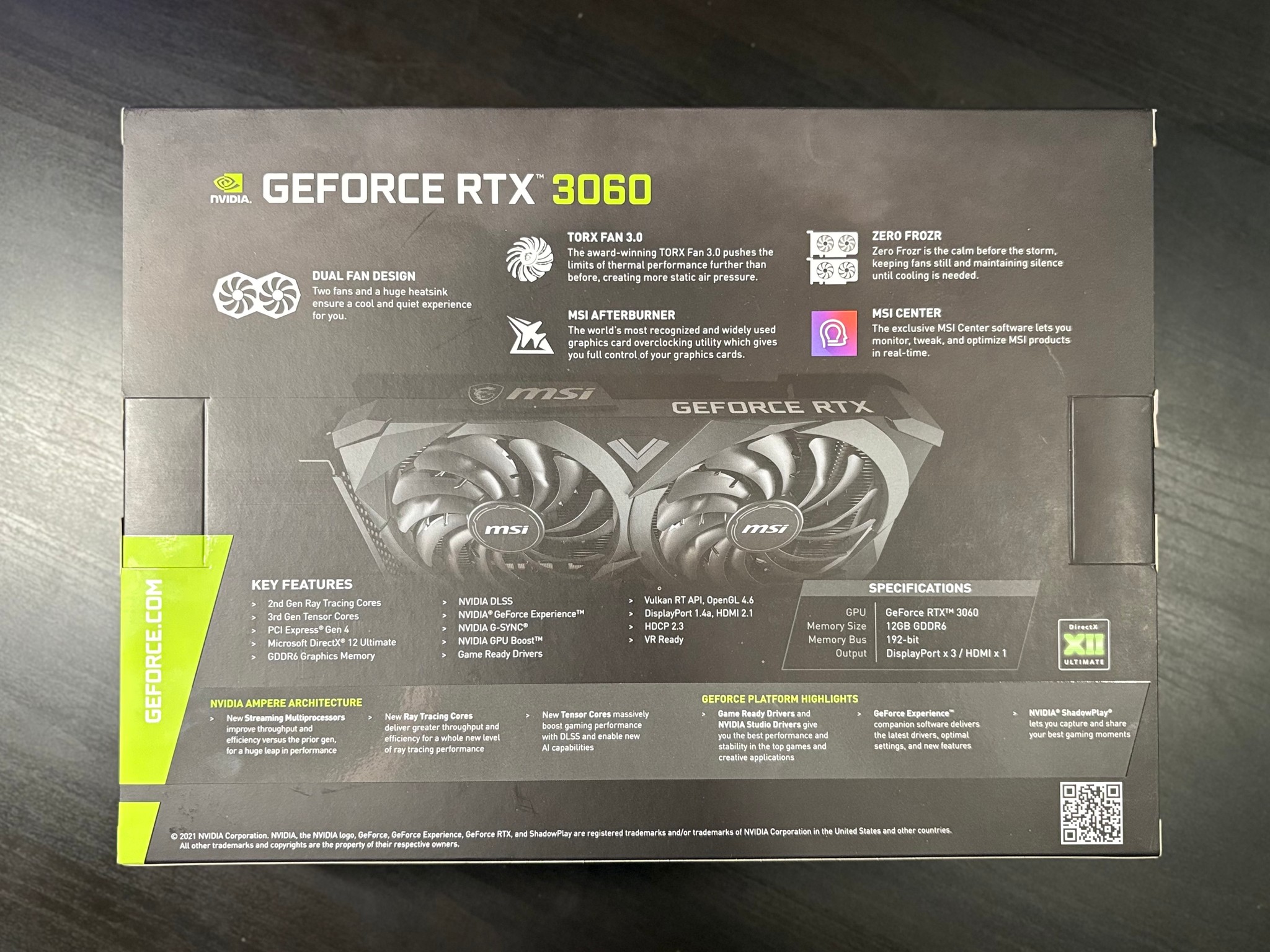MSI GeForce RTX 3060 Ventus 2X 12G