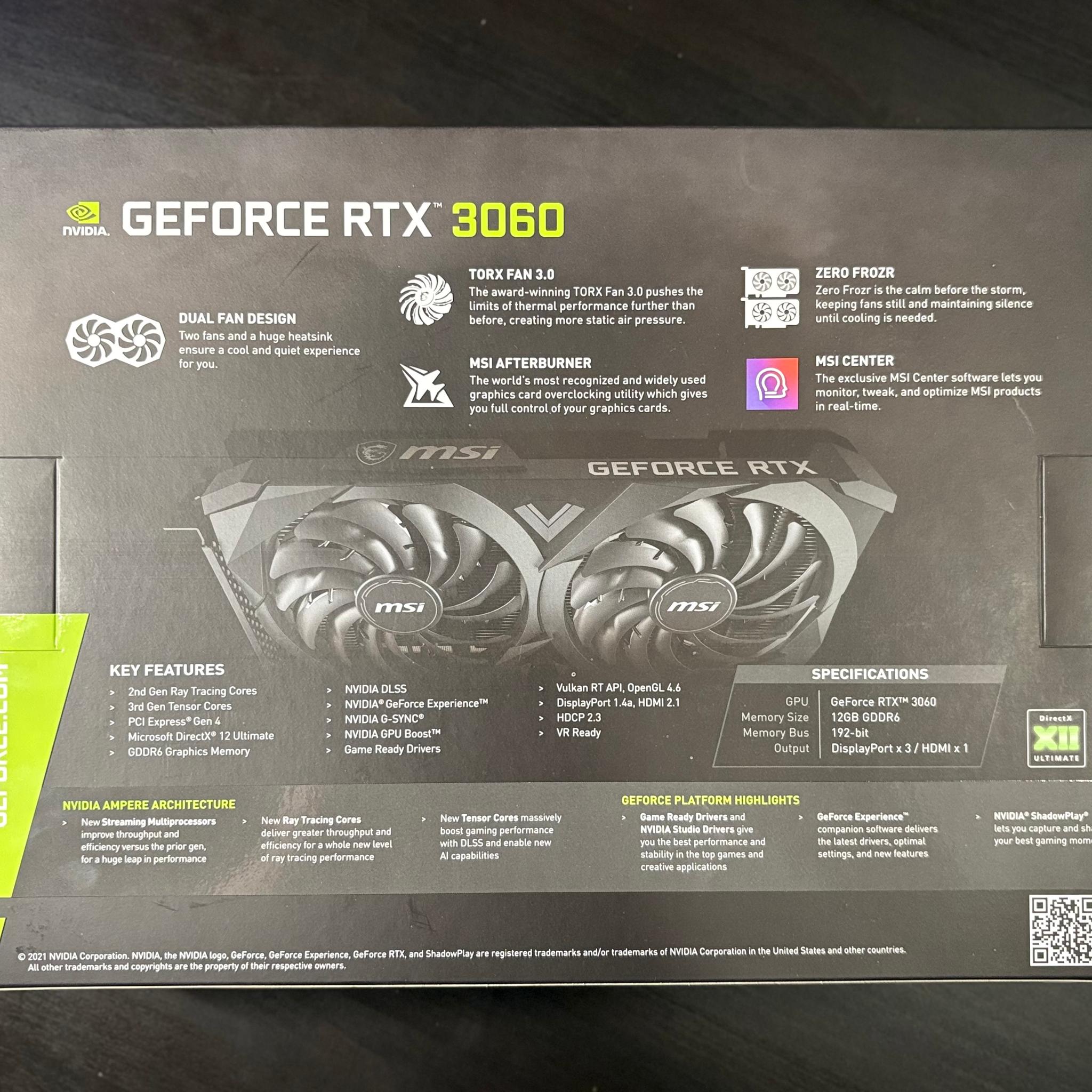 MSI GeForce RTX 3060 Ventus 2X 12G