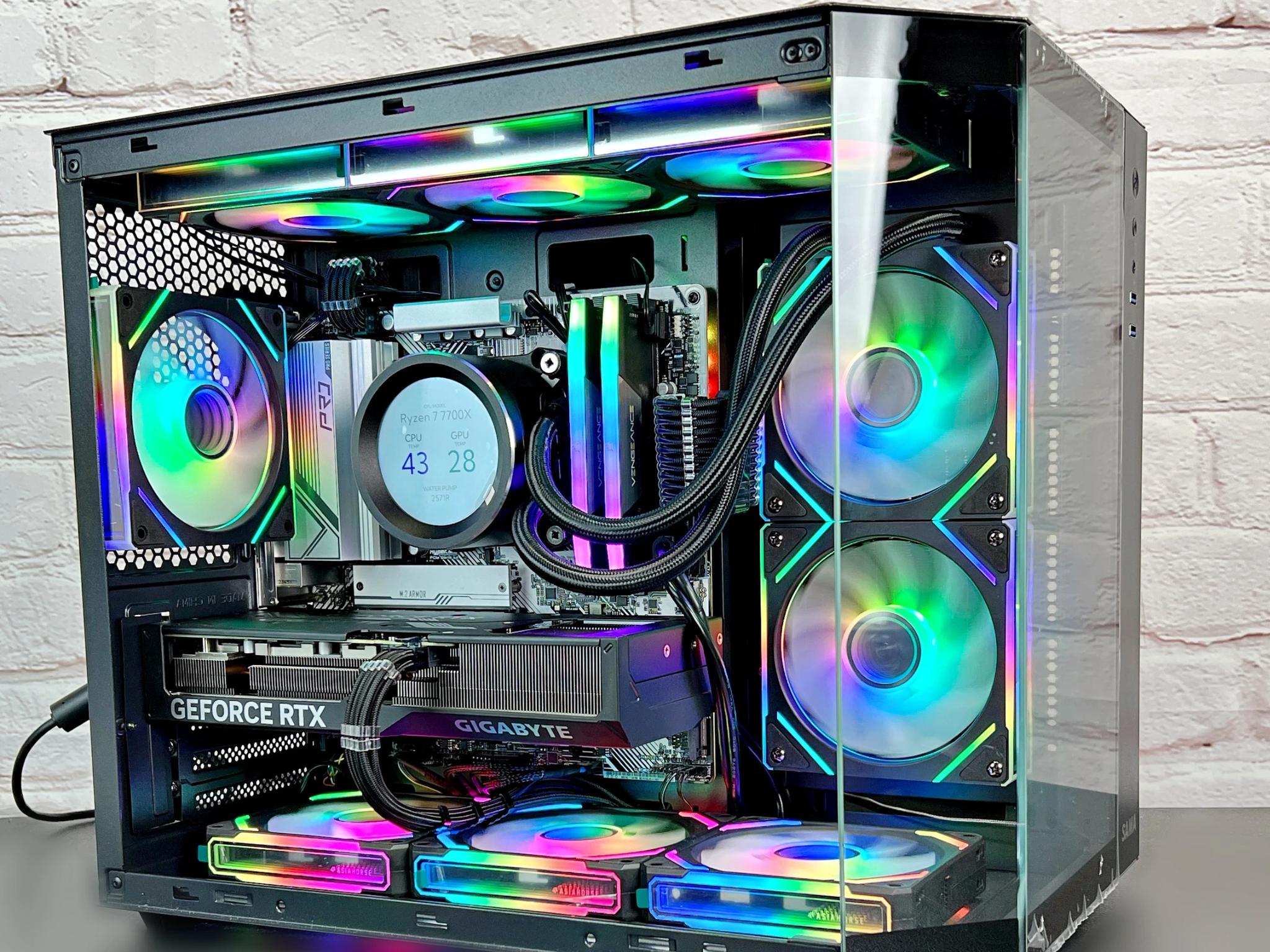 Ryzen 7 7700X RTX 4070 32GB DDR5 2TB M.2 Win 11Pro Gaming PC