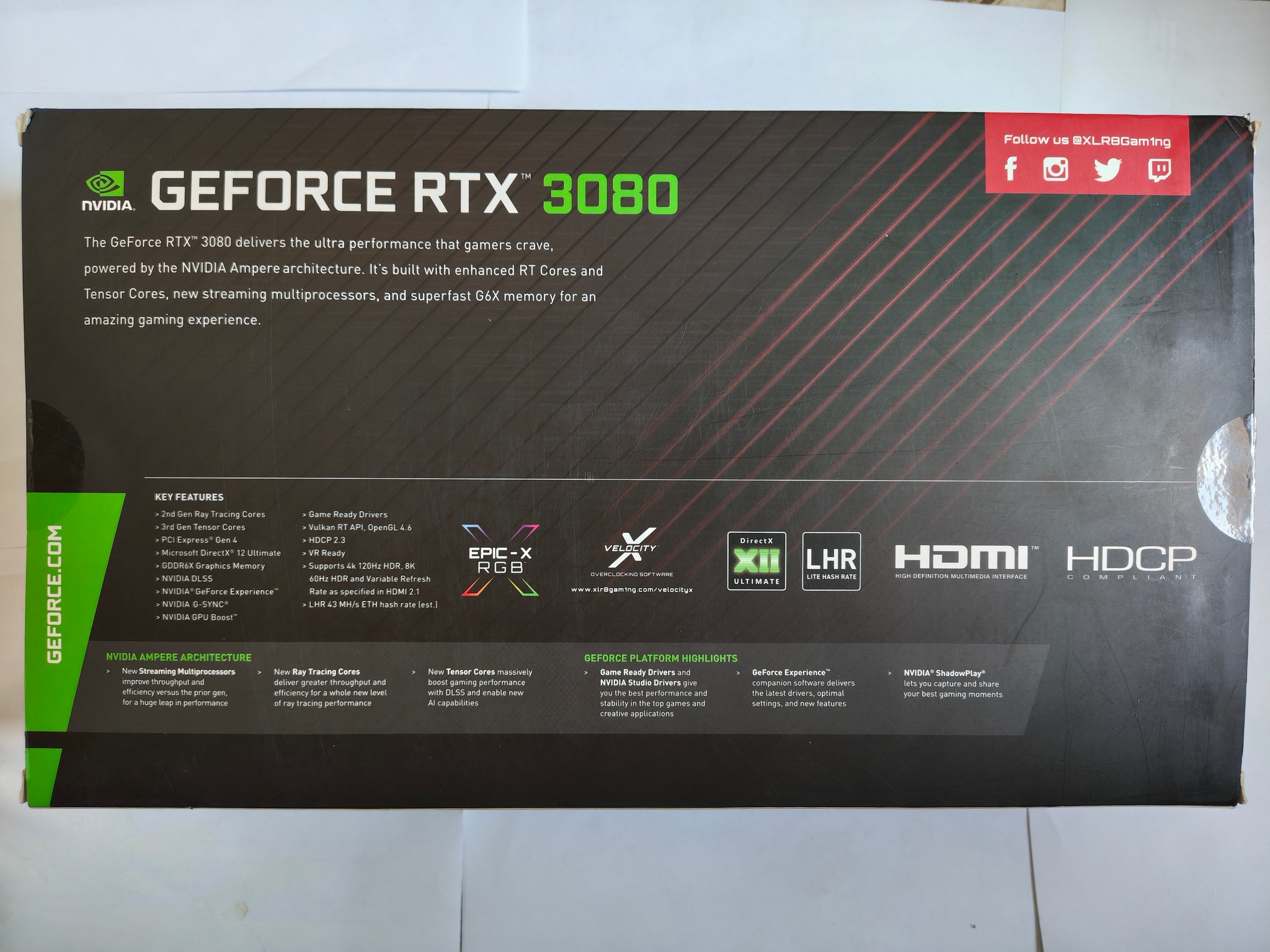 PNY XLR8 Gaming REVEL EPIC-X RGB GeForce RTX 3080 10GB