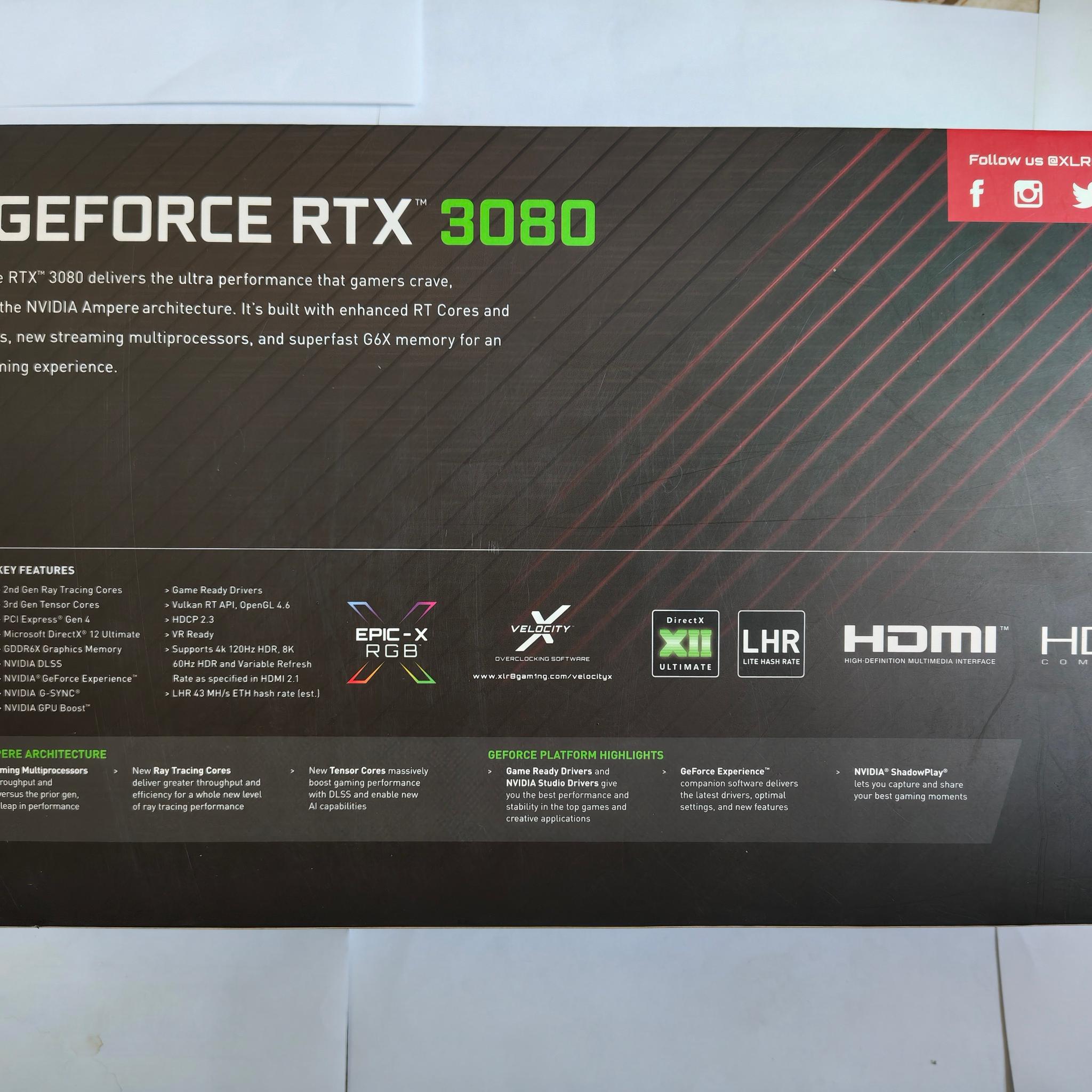 PNY XLR8 Gaming REVEL EPIC-X RGB GeForce RTX 3080 10GB