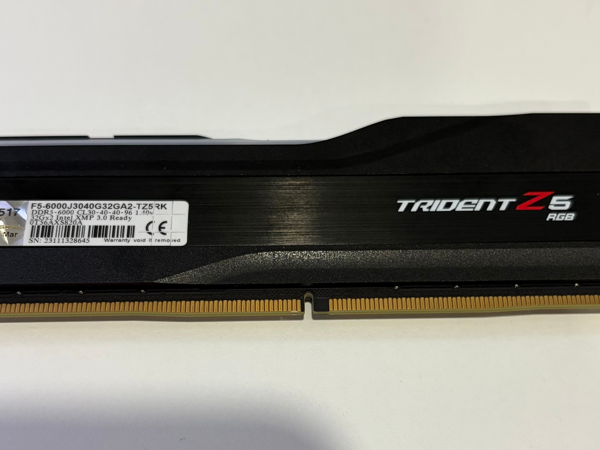 G.SKILL Trident Z5 RGB 32GB (1x32GB) DDR5 6000MHz RAM