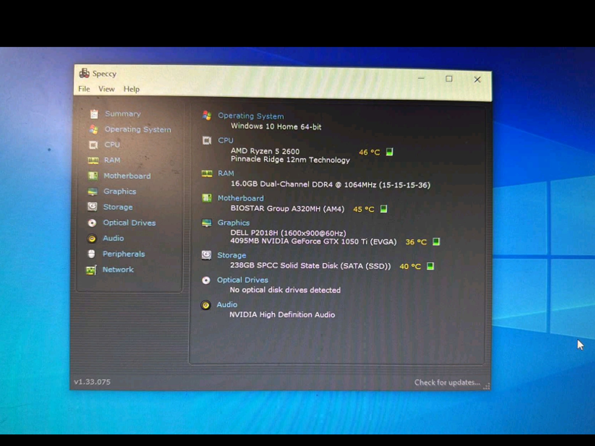 Ryzen 5 2600 and A320mh