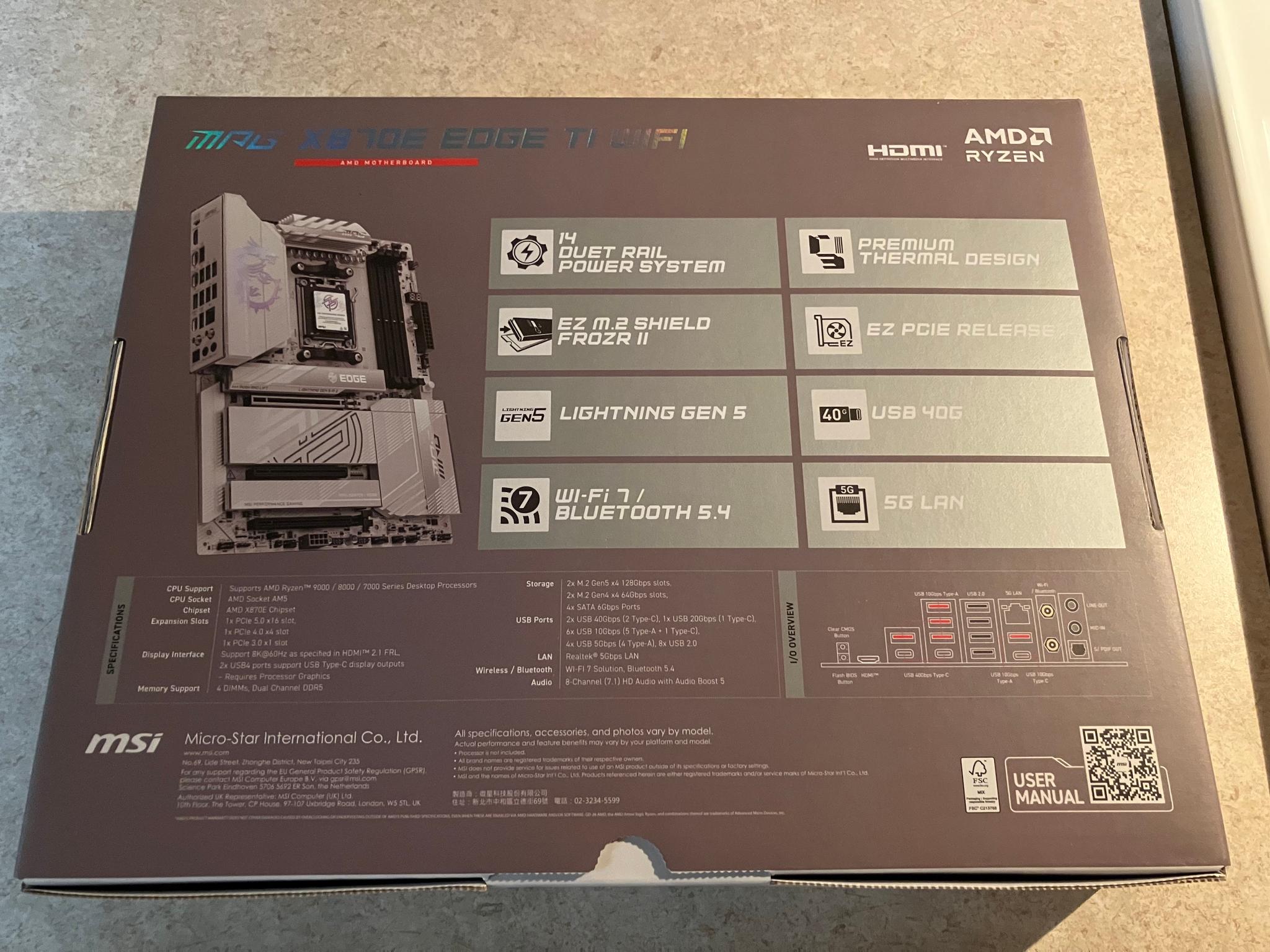 MSI Mag X870E Edge Ti Wifi