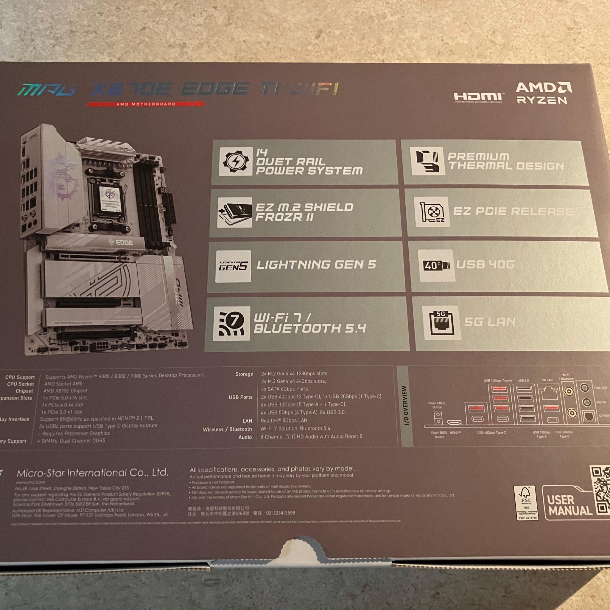 MSI Mag X870E Edge Ti Wifi