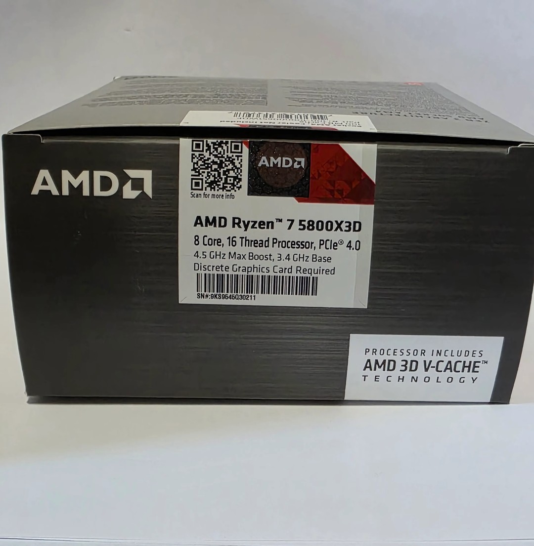 Ryzen7 5800X3D 本体+箱 AMD Ryzen 7 5800X3D | Jawa