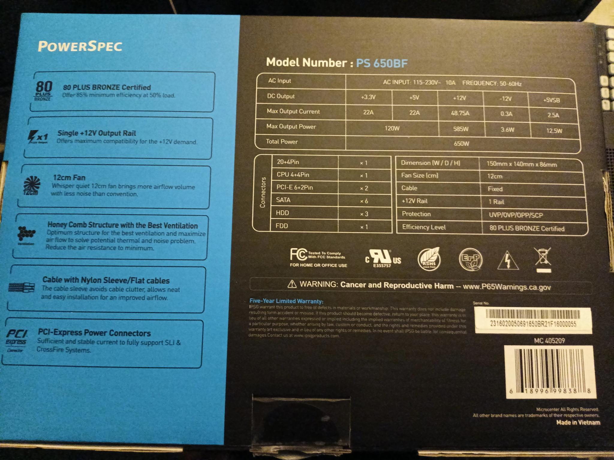 PowerSpec PS 650BF - Image 2