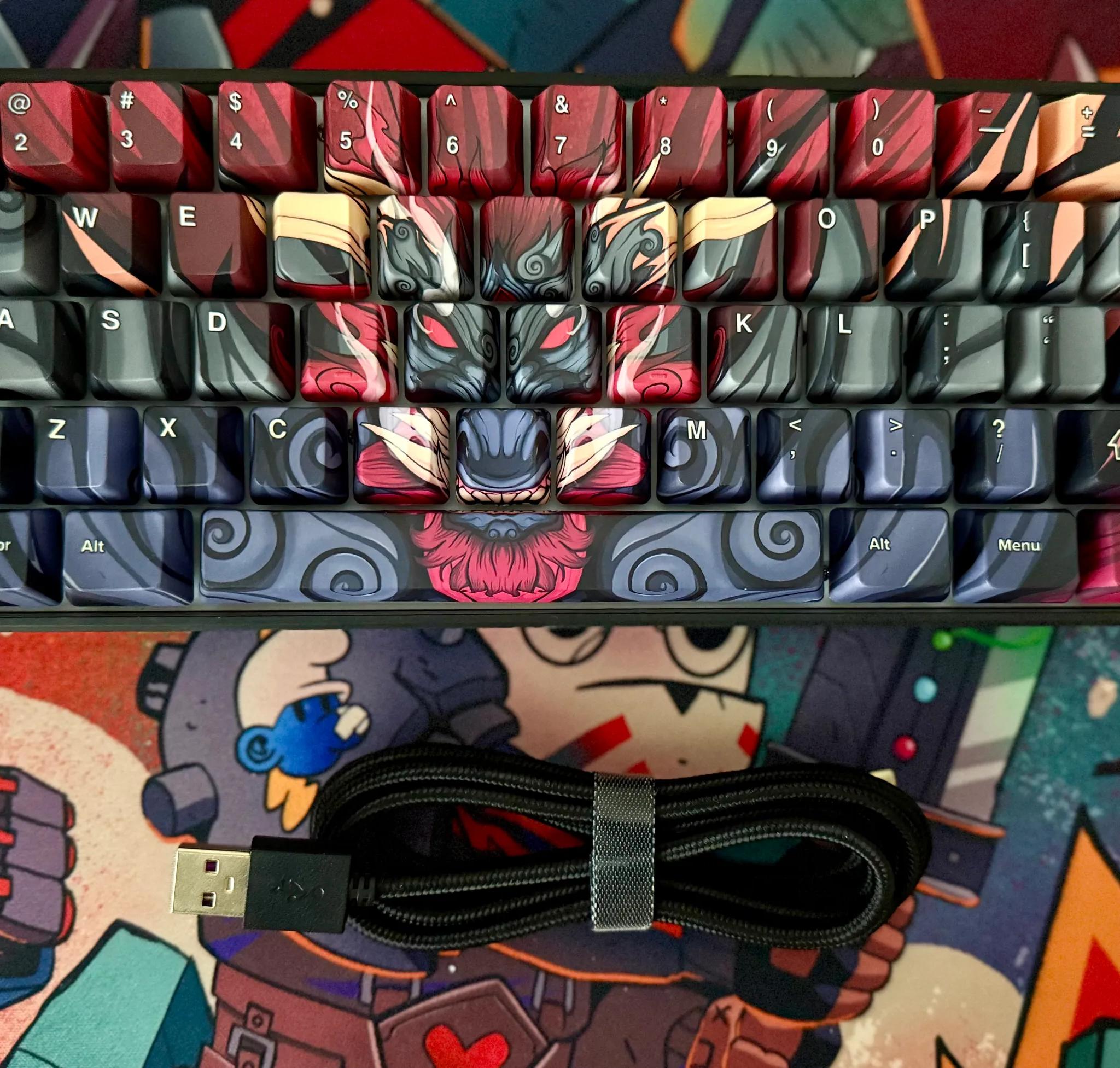 AlpheriorKeys Hayabusa 60% Mechanical RGB Keyboard (Red Oni Dragon)