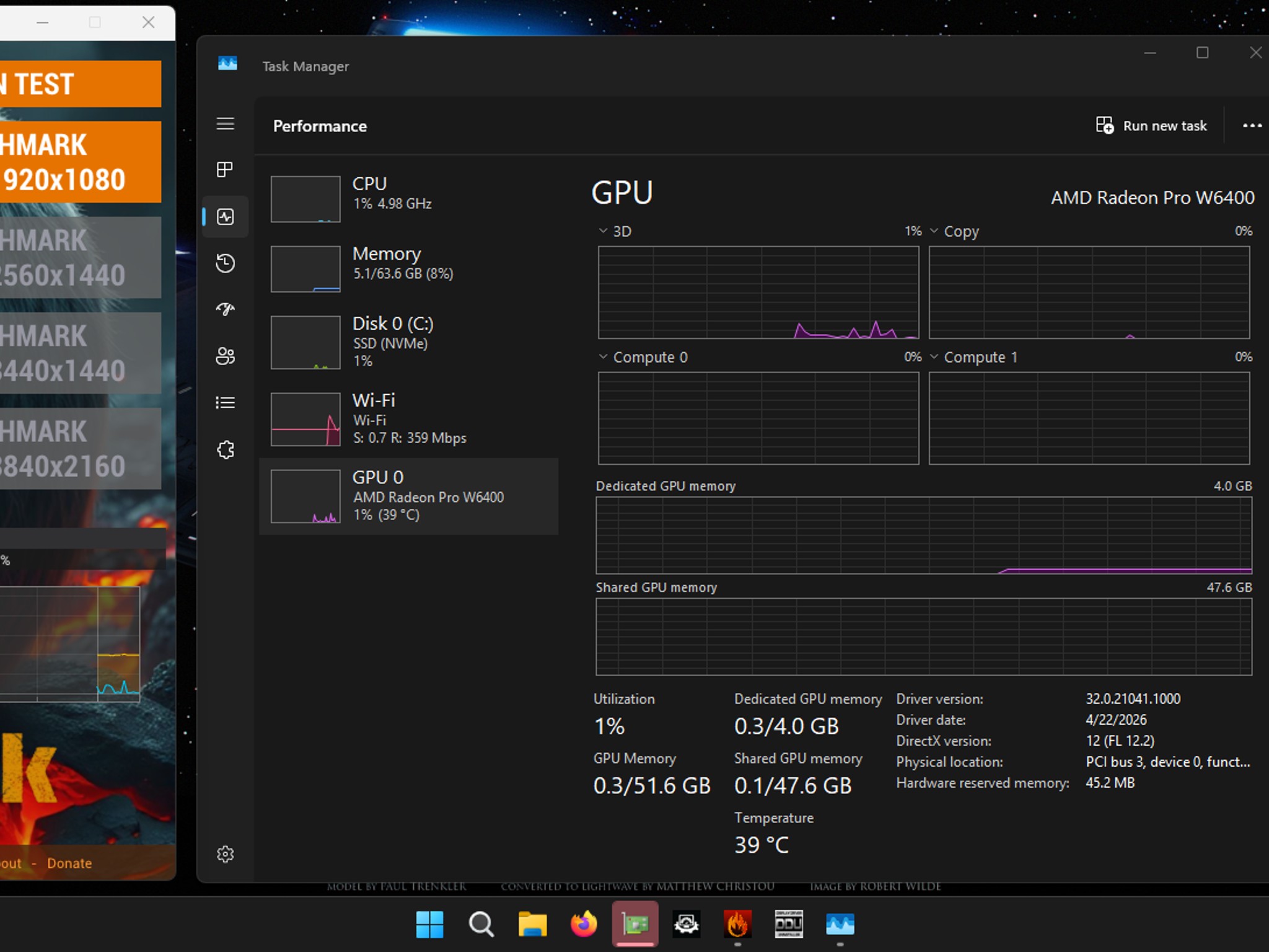 AMD Radeon PRO W6400 4GB GDDR6 Low Profile