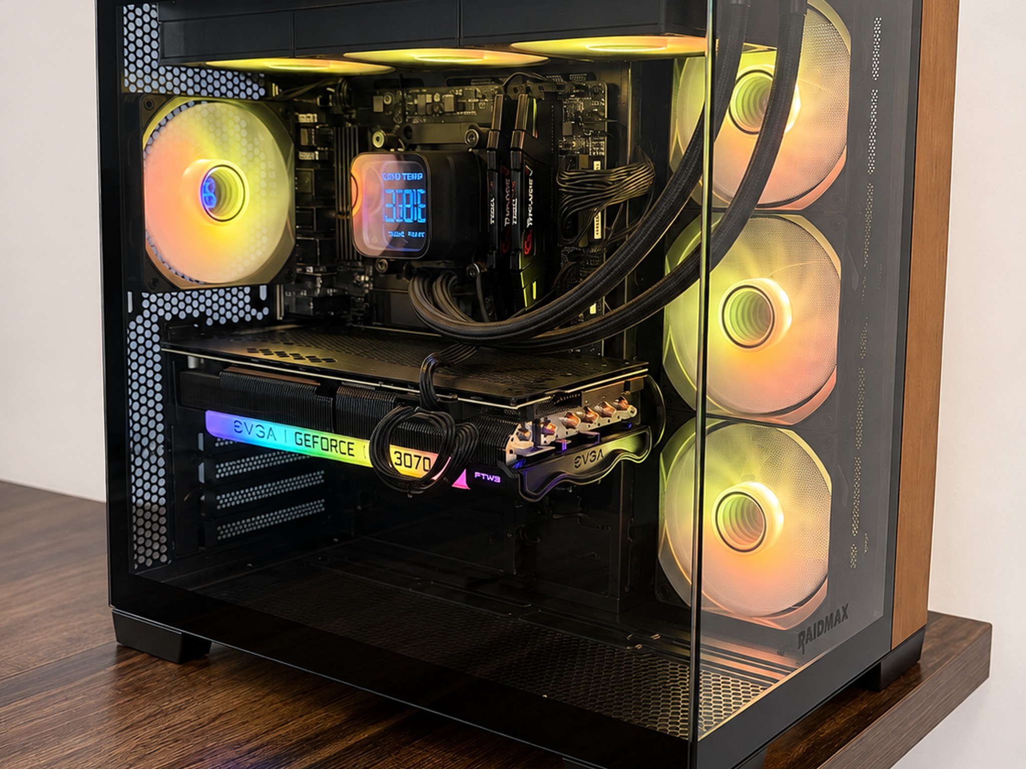 Custom Gaming PC EVGA RTX 3070 Ryzen 5 5500 32GB RAM 1TB NVMe WiFi Win 11 Pro