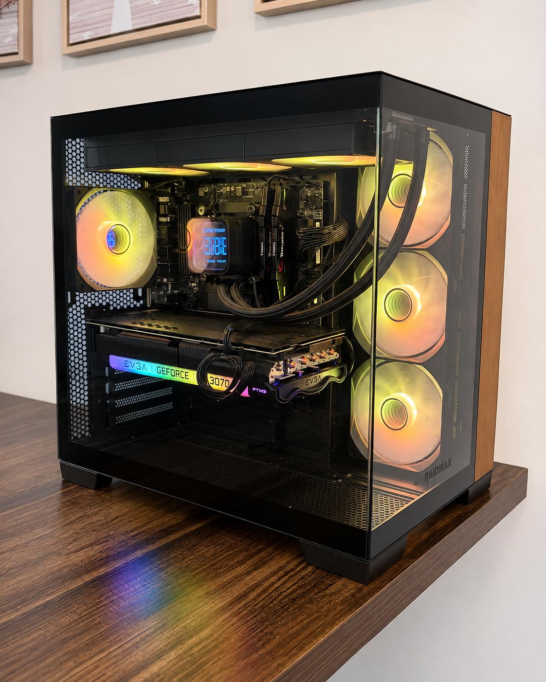 Custom Gaming PC EVGA RTX 3070 Ryzen 5 5500 32GB RAM 1TB NVMe WiFi Win 11 Pro