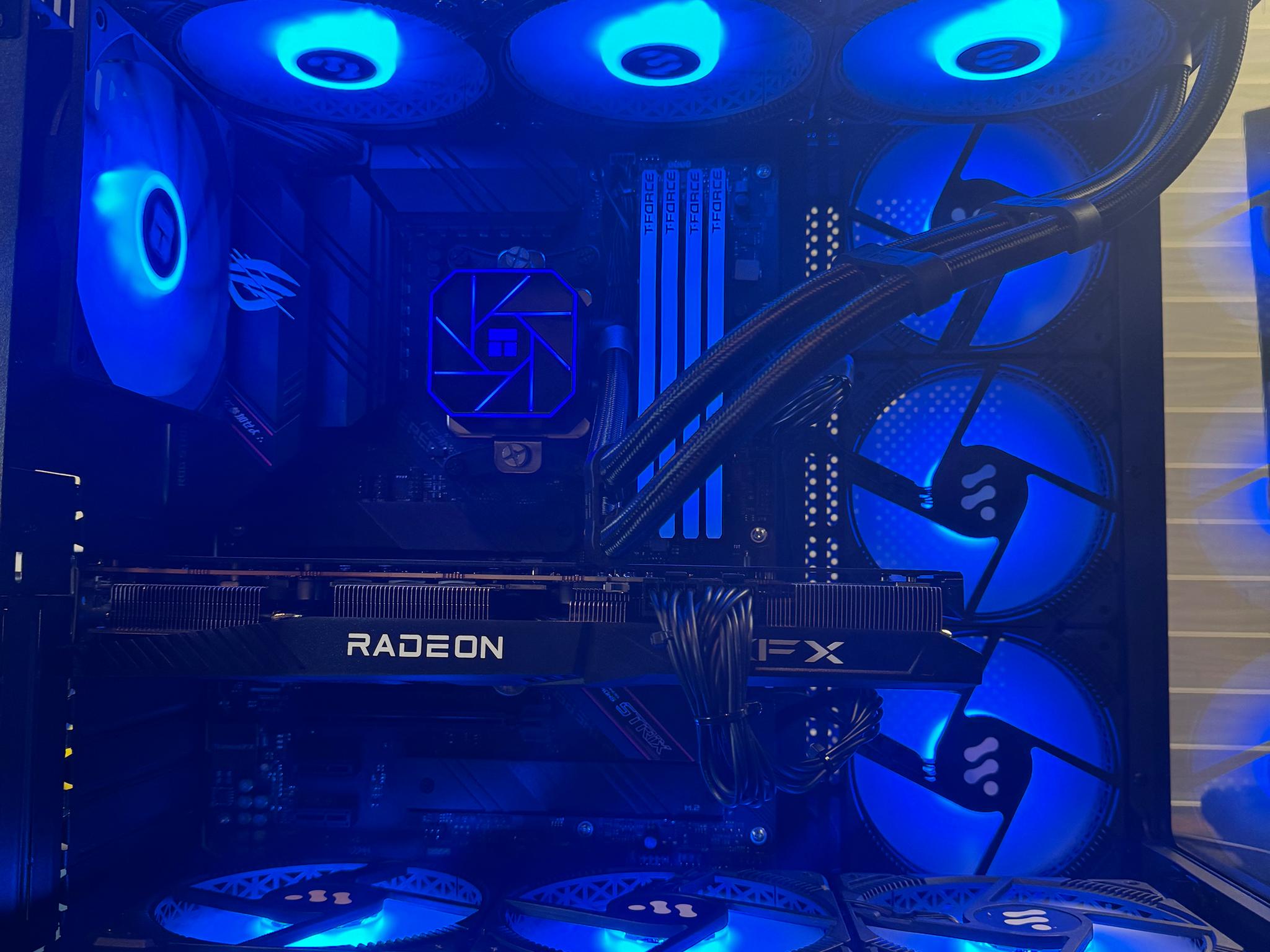 Custom 1440P Gaming PC 10 ARGB Case Fans 32Gb RAM 1Tb M.2 SSD RX 6700XT