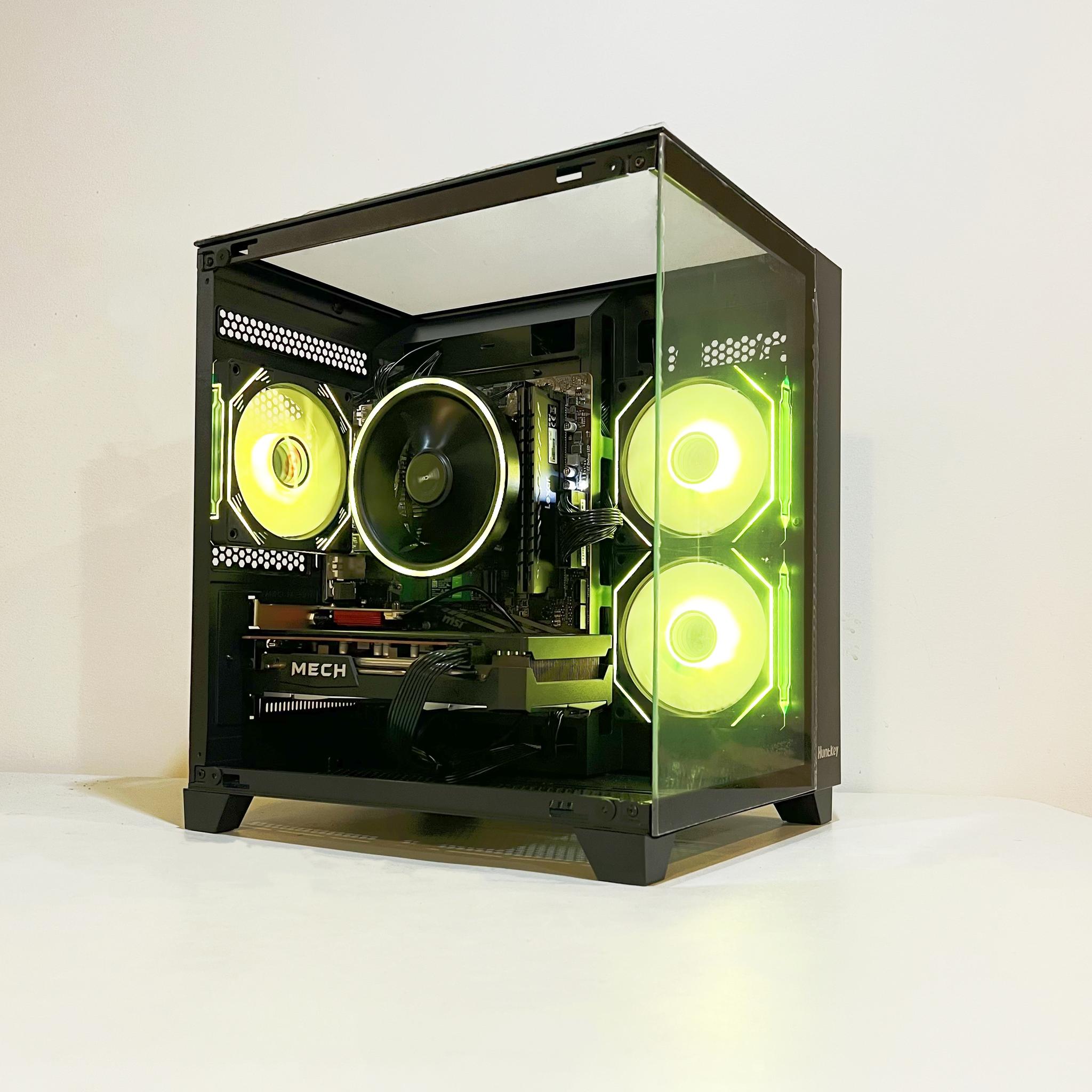 Full-view Design RX 6650 XT|R5-5600|1TB M.2|16GB RAM |WIFI|ARGB Fans|-DepxTech Pre-Built PC