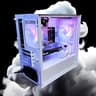⚪️White Dragon🐲: RX 580 8GB | Xeon E5-2650 V3 | 16GB DDR4 RAM | 512GB SSD | 4 Fans | White RGB PC
