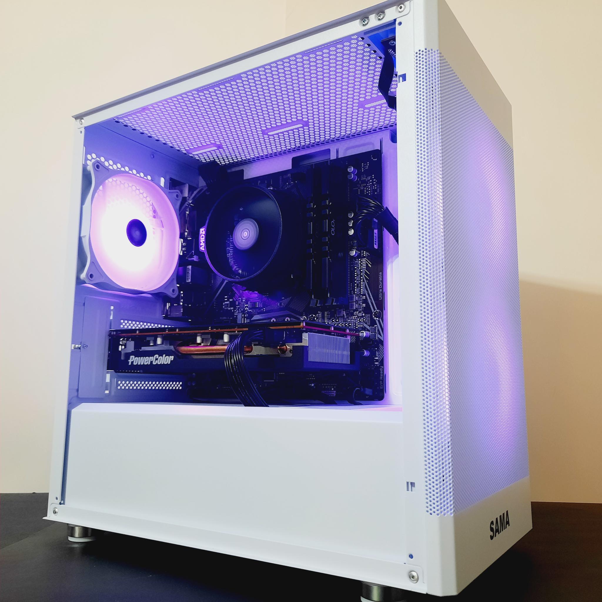 ⚡Best Value White Gaming PC - Ryzen 3 3100 ● 16GB RAM ● 1TB SSD - AMD RX 5600 XT 6GB
