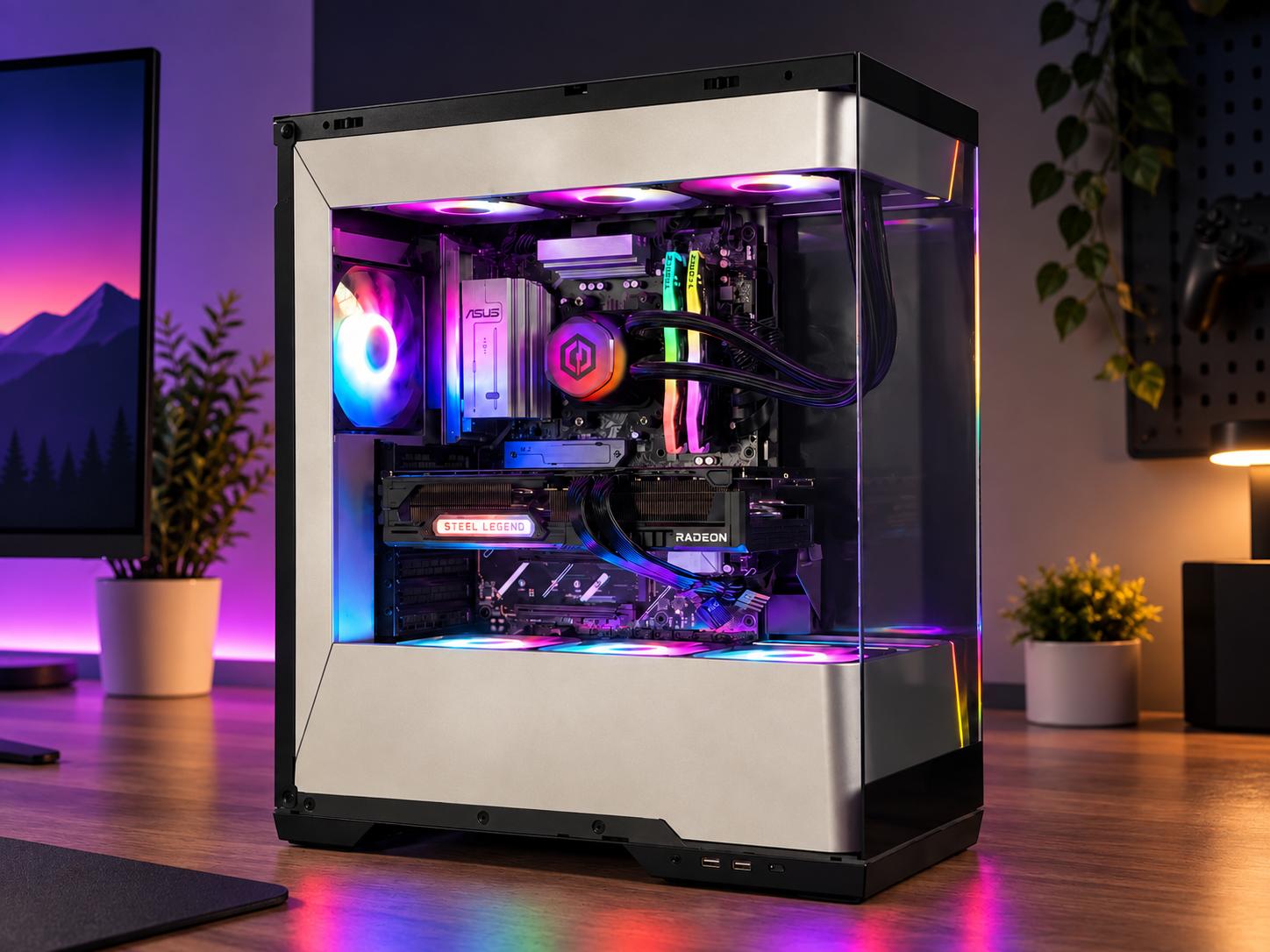 ⚪⚡ IRONCLAD Gaming PC | RX 9070 XT | Ryzen 7 9800x3D | 32GB | 2TB SSD | FREE SHIP | *Check Desc