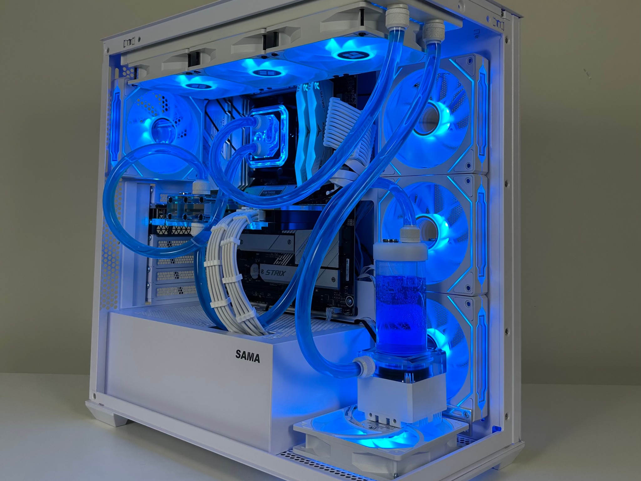 🧊 Custom Water-Cooled Gaming PC 🧊 | Ryzen 7 7700, DDR5 32GB, RTX 3080, 1TB NVME